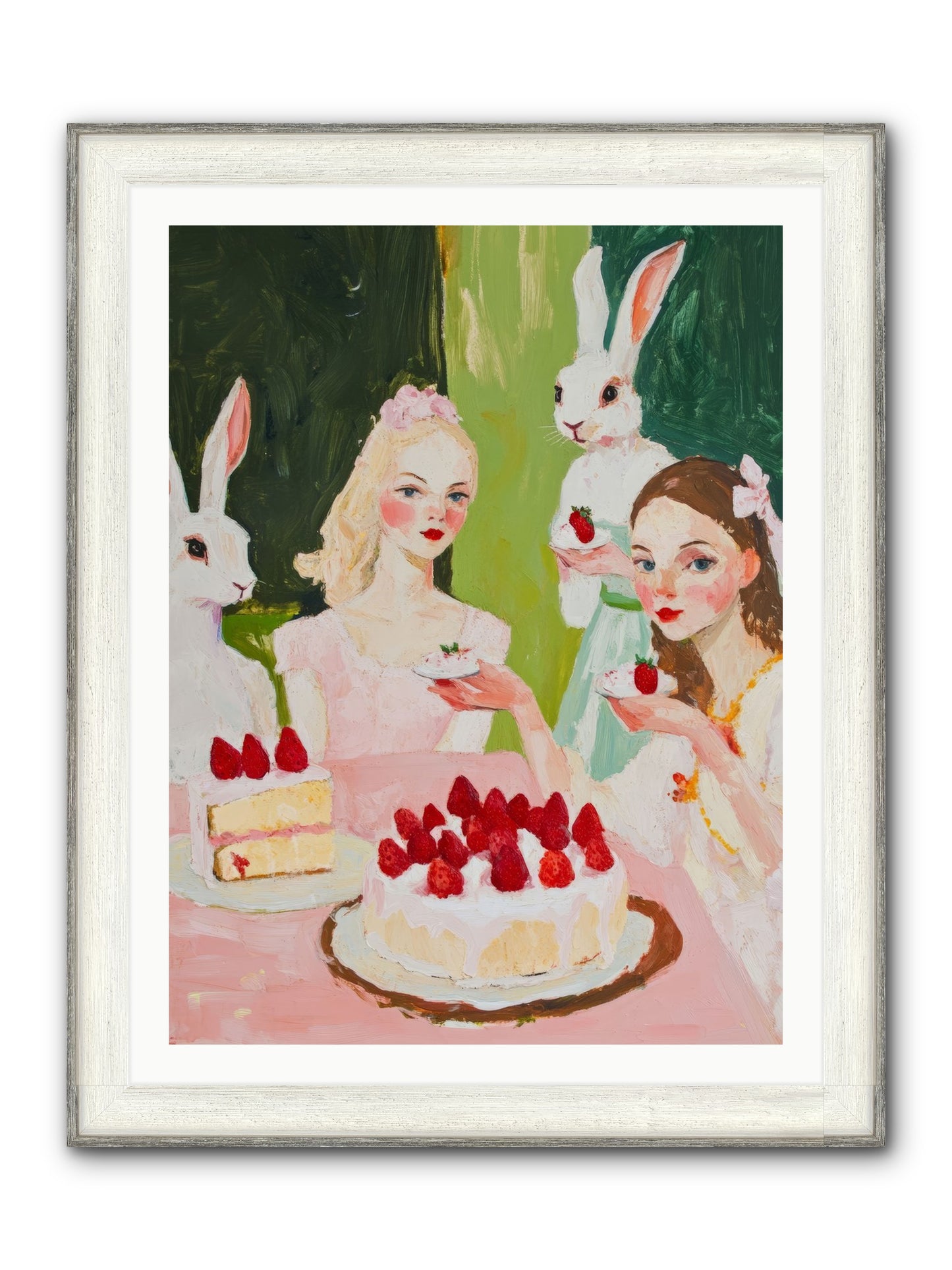 Red Fruit Dreamed Forever No.3 Framed Print - Driftwood White 30x40