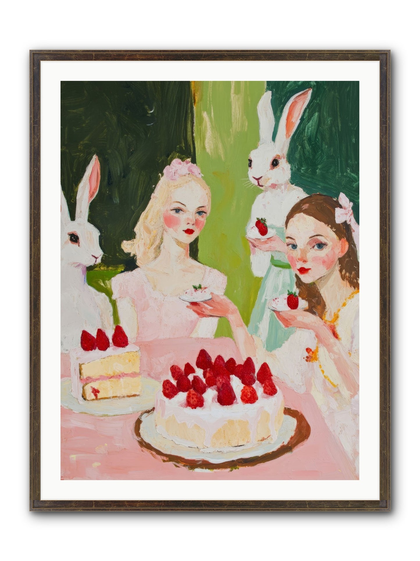 Red Fruit Dreamed Forever No.3 Framed Print - Slimwoods Black/Gold 30x40