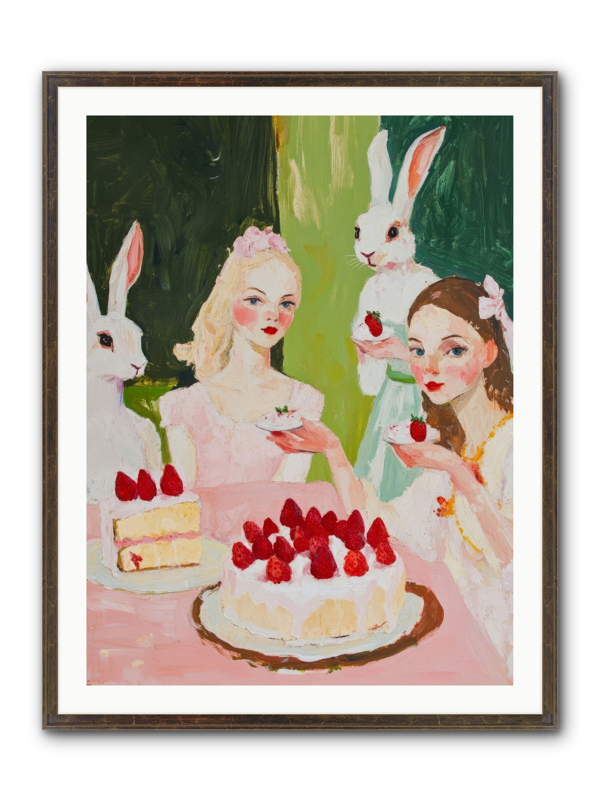 Red Fruit Dreamed Forever No.3 Framed Print - Slimwoods Black/Gold 30x40