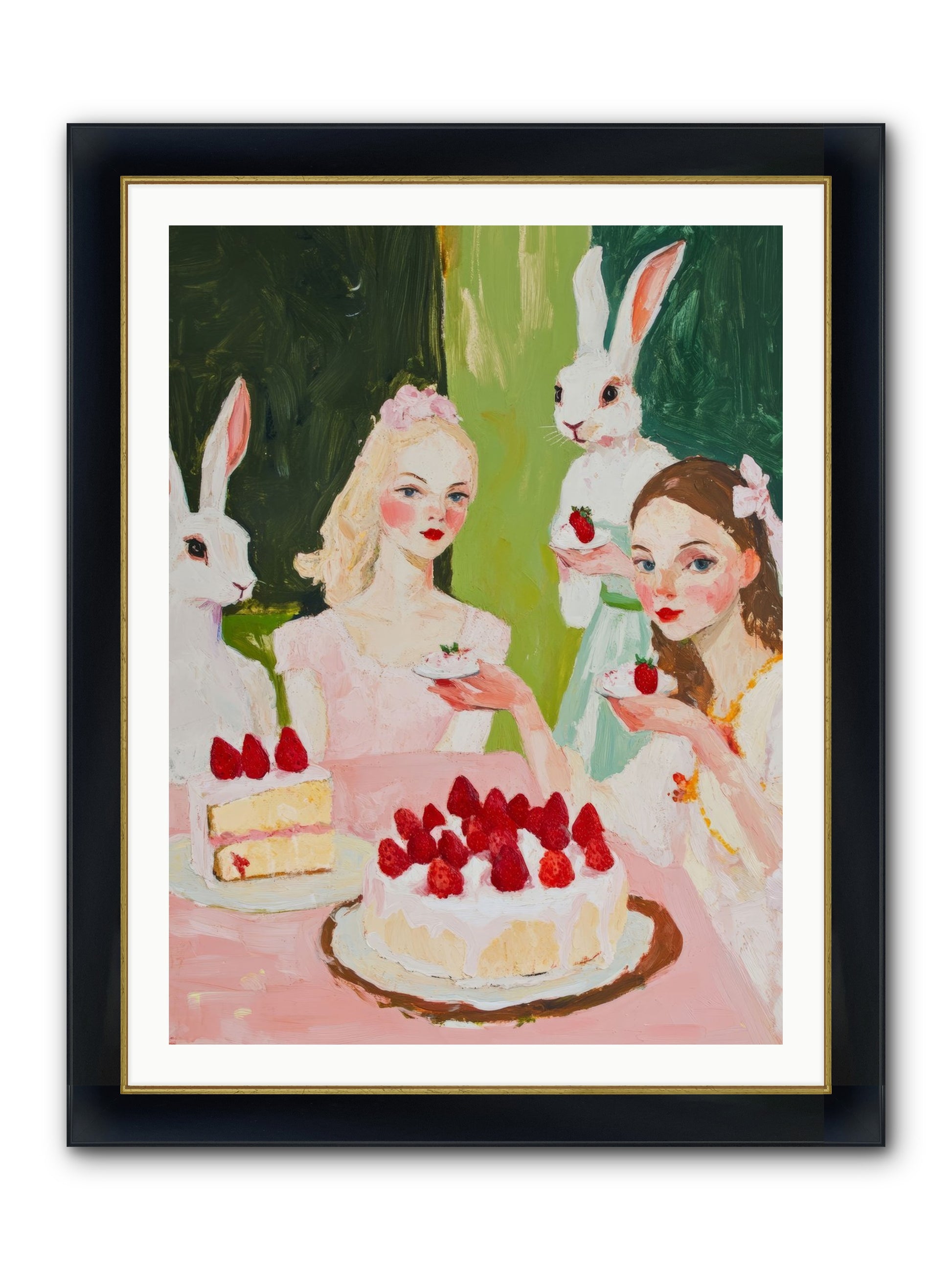 Red Fruit Dreamed Forever No.3 Framed Print - Wide Black w/Gold 30x40
