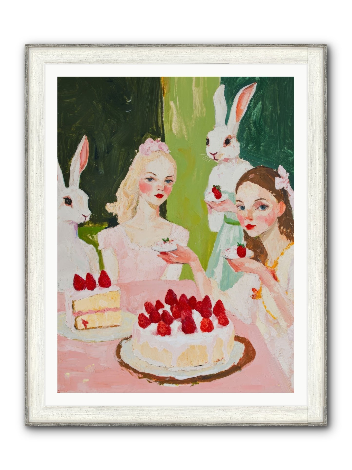 Red Fruit Dreamed Forever No.3 Framed Print - Driftwood White 36x48