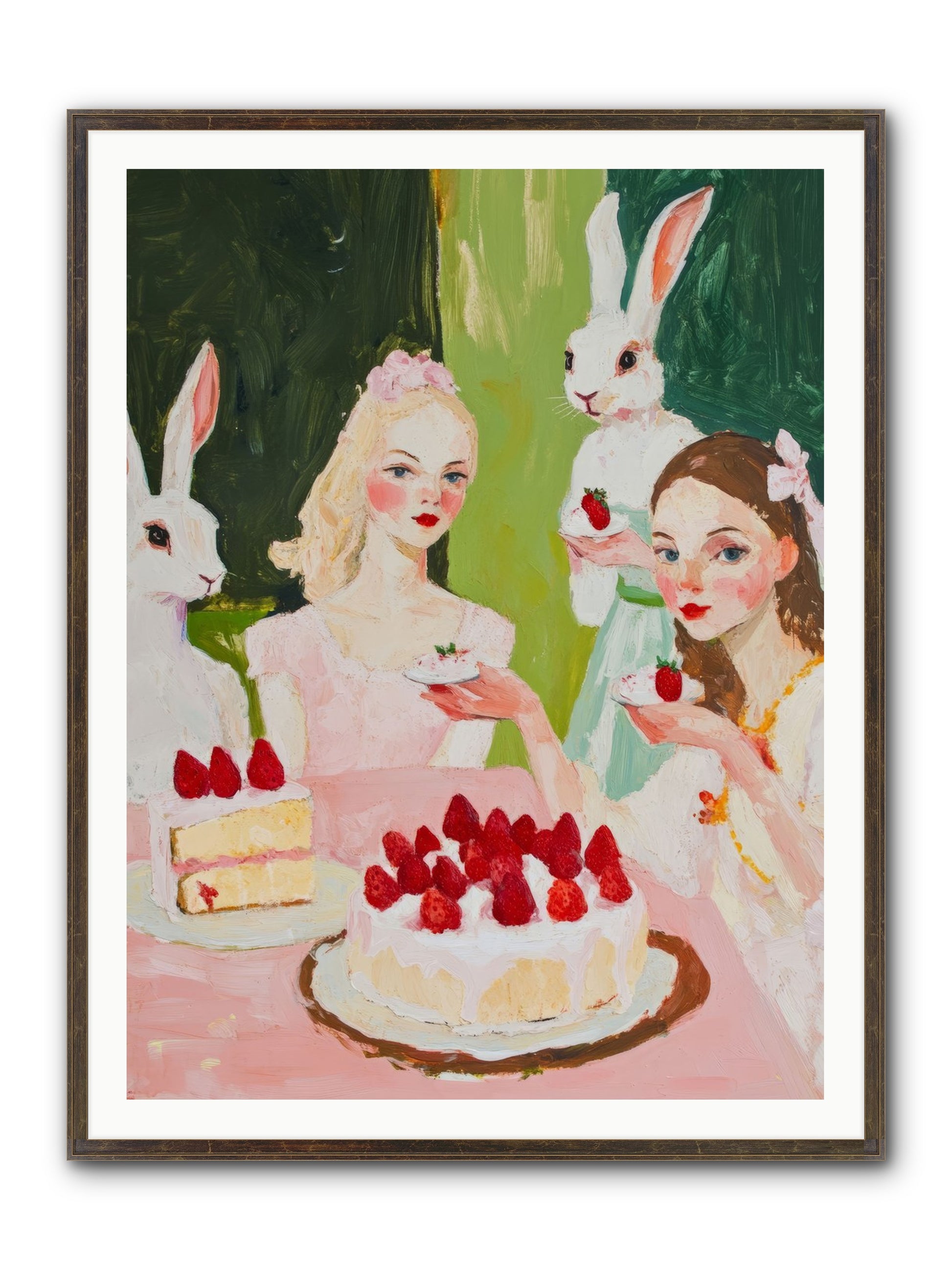 Red Fruit Dreamed Forever No.3 Framed Print - Slimwoods Black/Gold 36x48