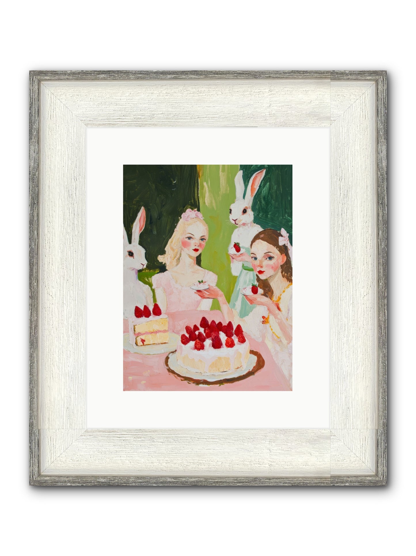Red Fruit Dreamed Forever No.3 Framed Print - Driftwood White 9x12