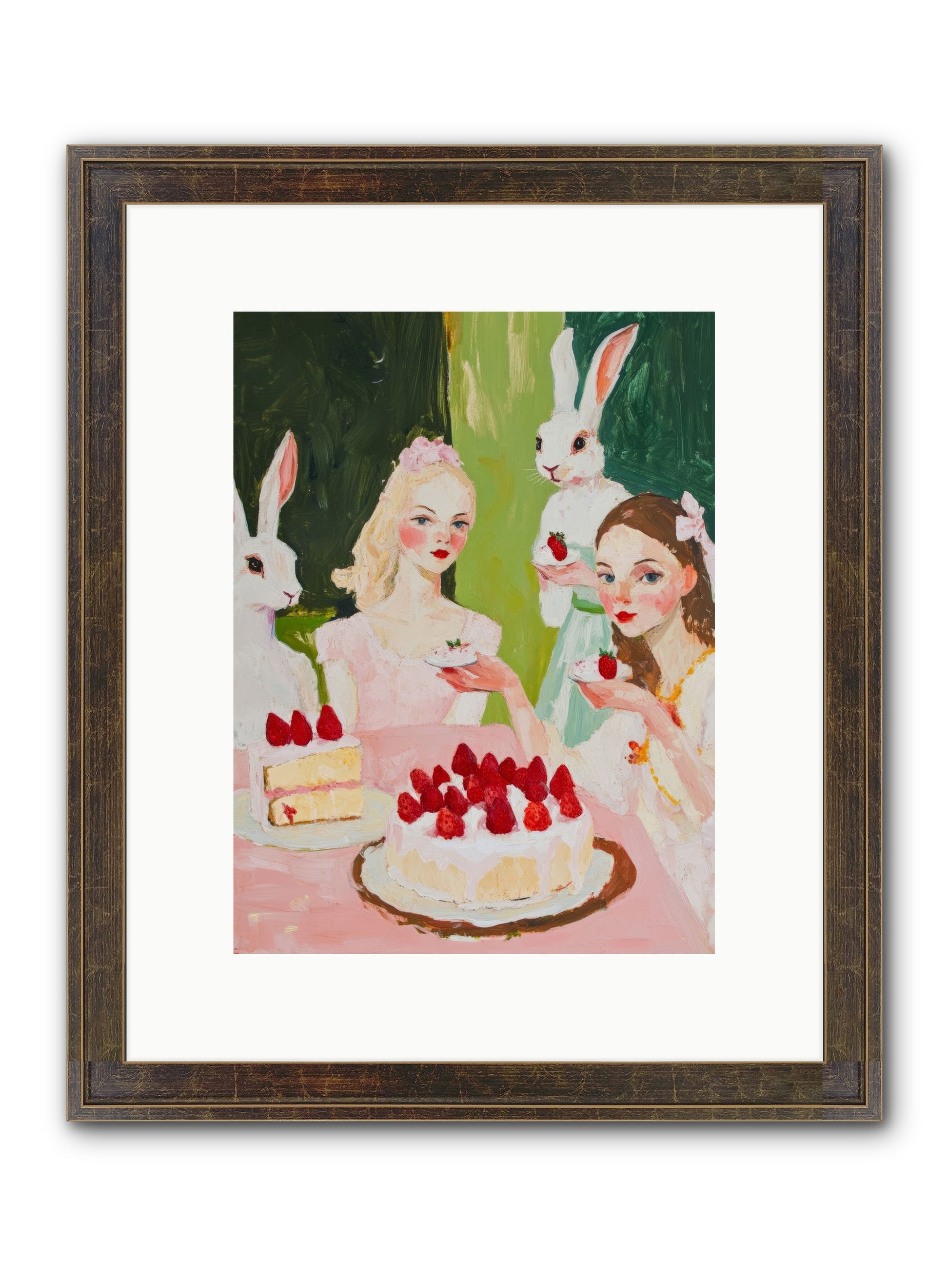 Red Fruit Dreamed Forever No.3 Framed Print - Slimwoods Black/Gold 9x12