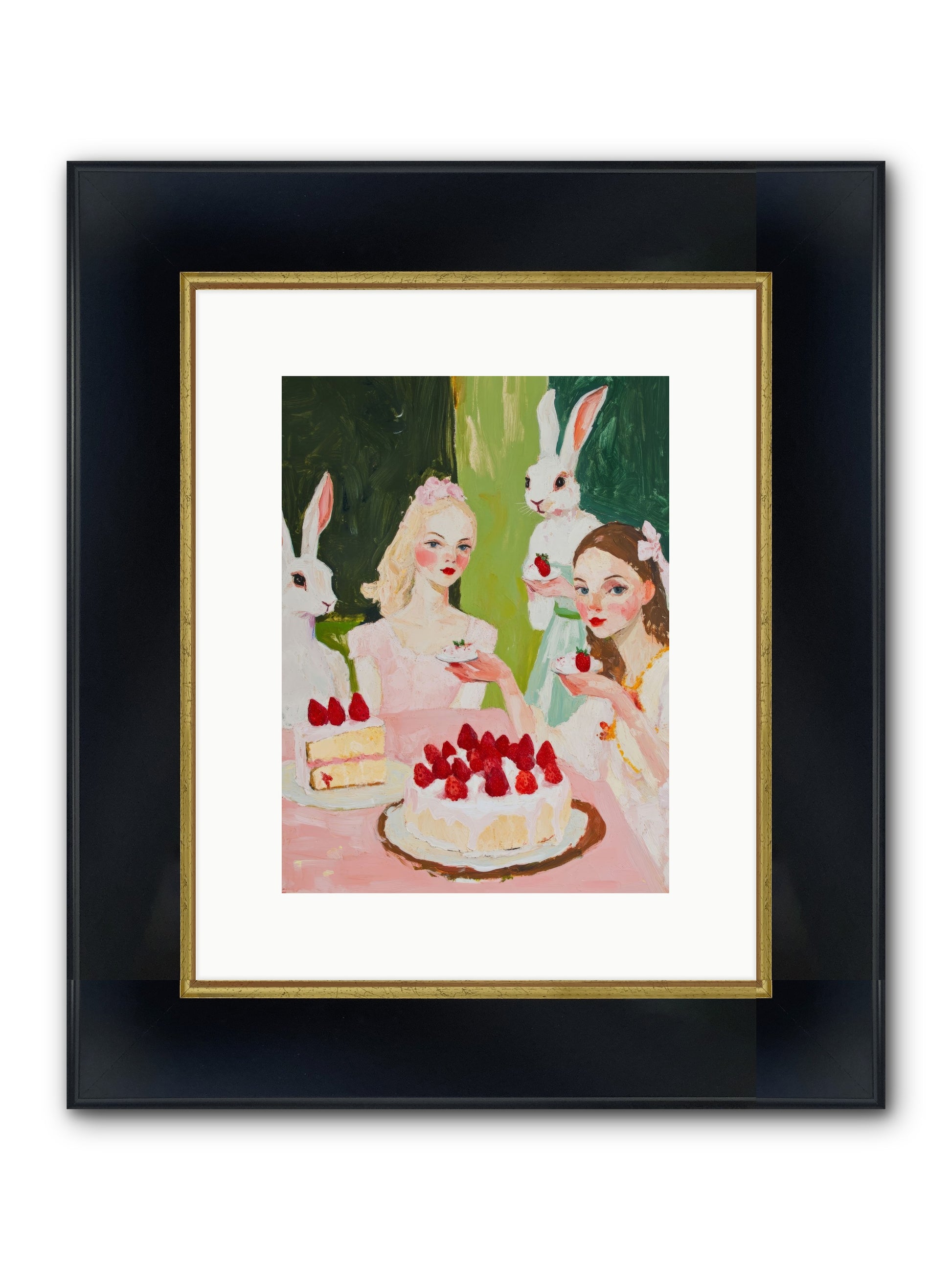 Red Fruit Dreamed Forever No.3 Framed Print - Wide Black w/Gold 9x12