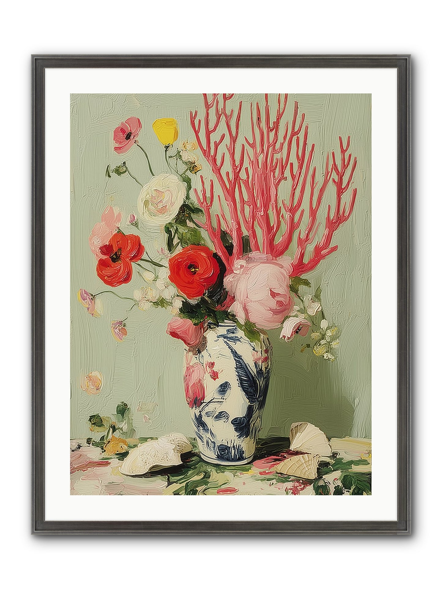 Reef's Romance Framed Print - Slimwoods Black/Silver 24x32