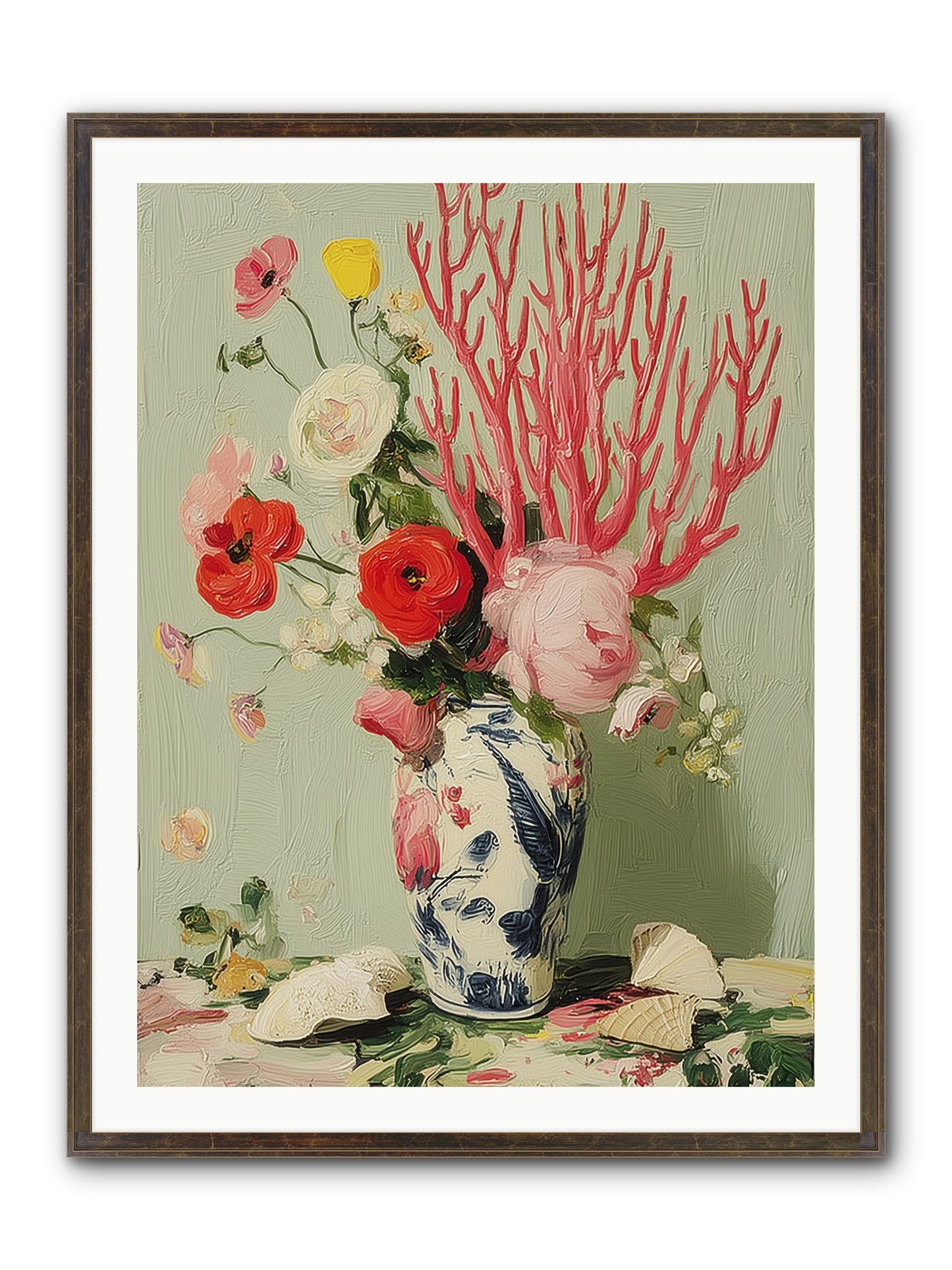 Reef's Romance Framed Print - Slimwoods Black/Gold 30x40