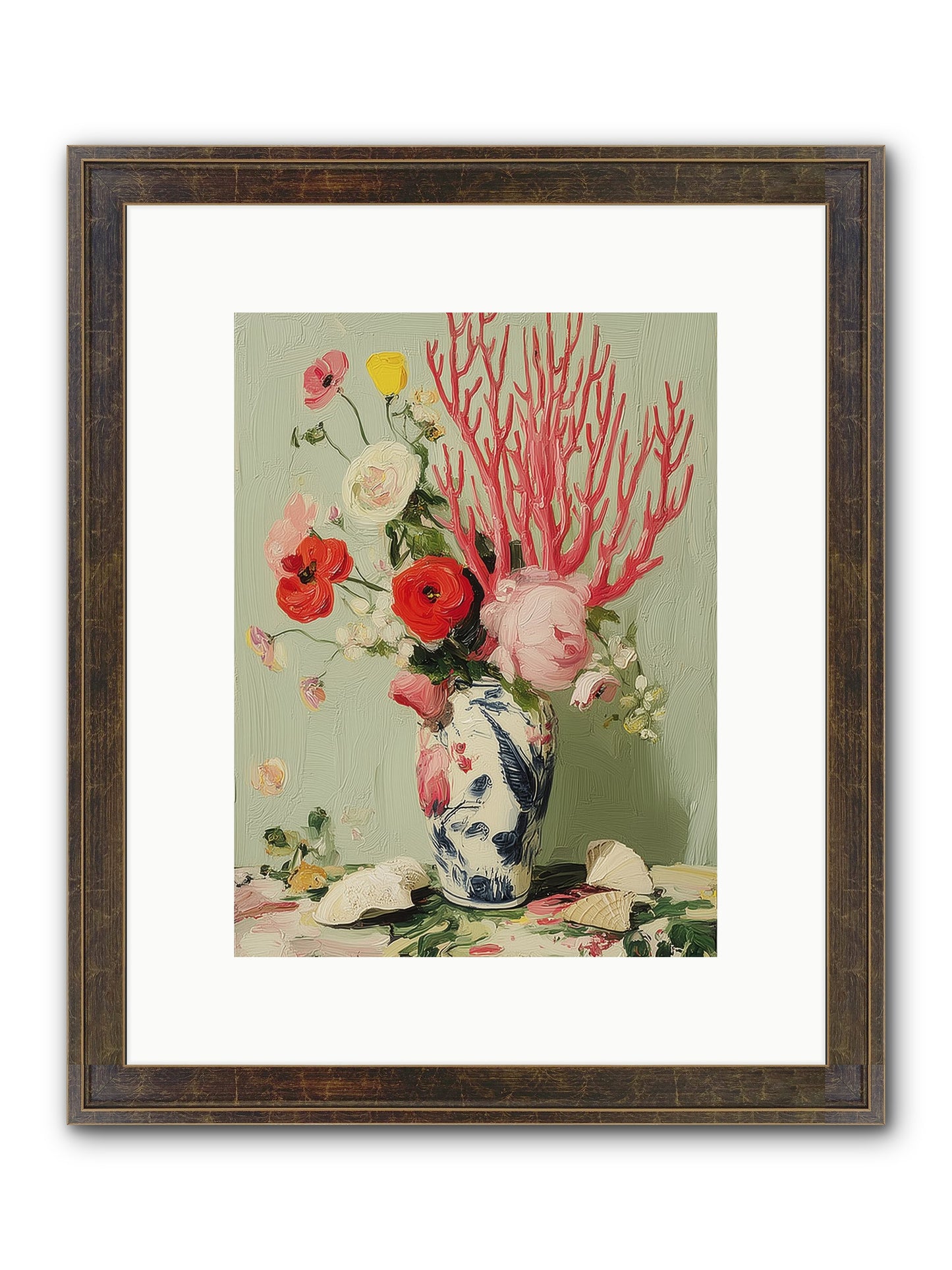 Reef's Romance Framed Print - Slimwoods Black/Gold 9x12