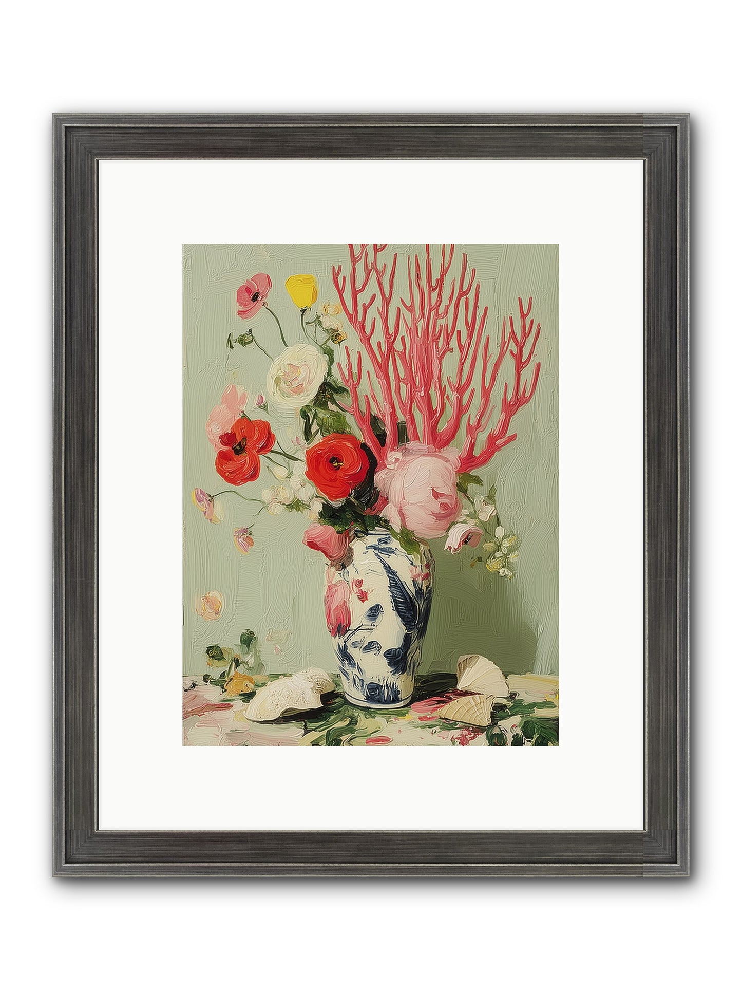 Reef's Romance Framed Print - Slimwoods Black/Silver 9x12