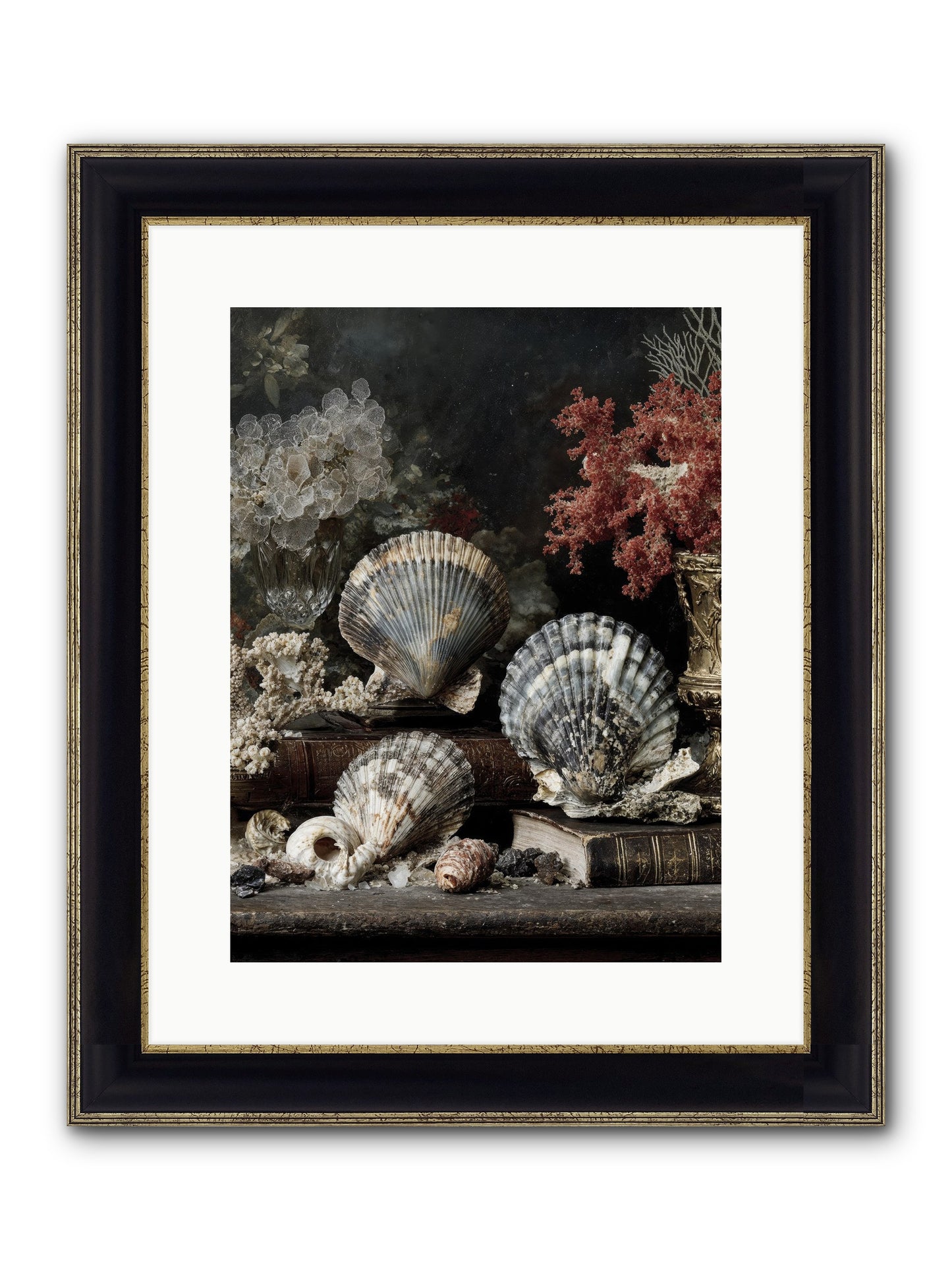 Reef's Royal Court Framed Print - Black & Gold 12x16