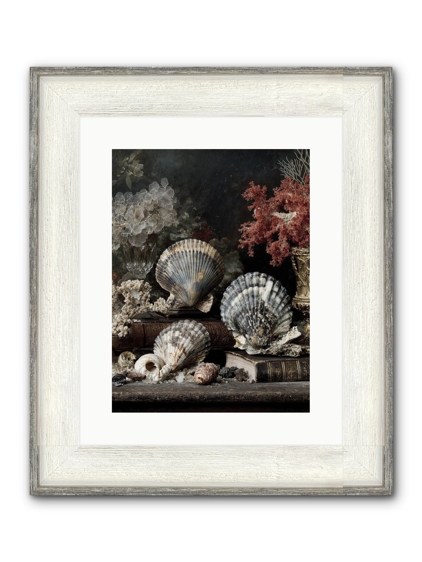 Reef's Royal Court Framed Print - Driftwood White 12x16