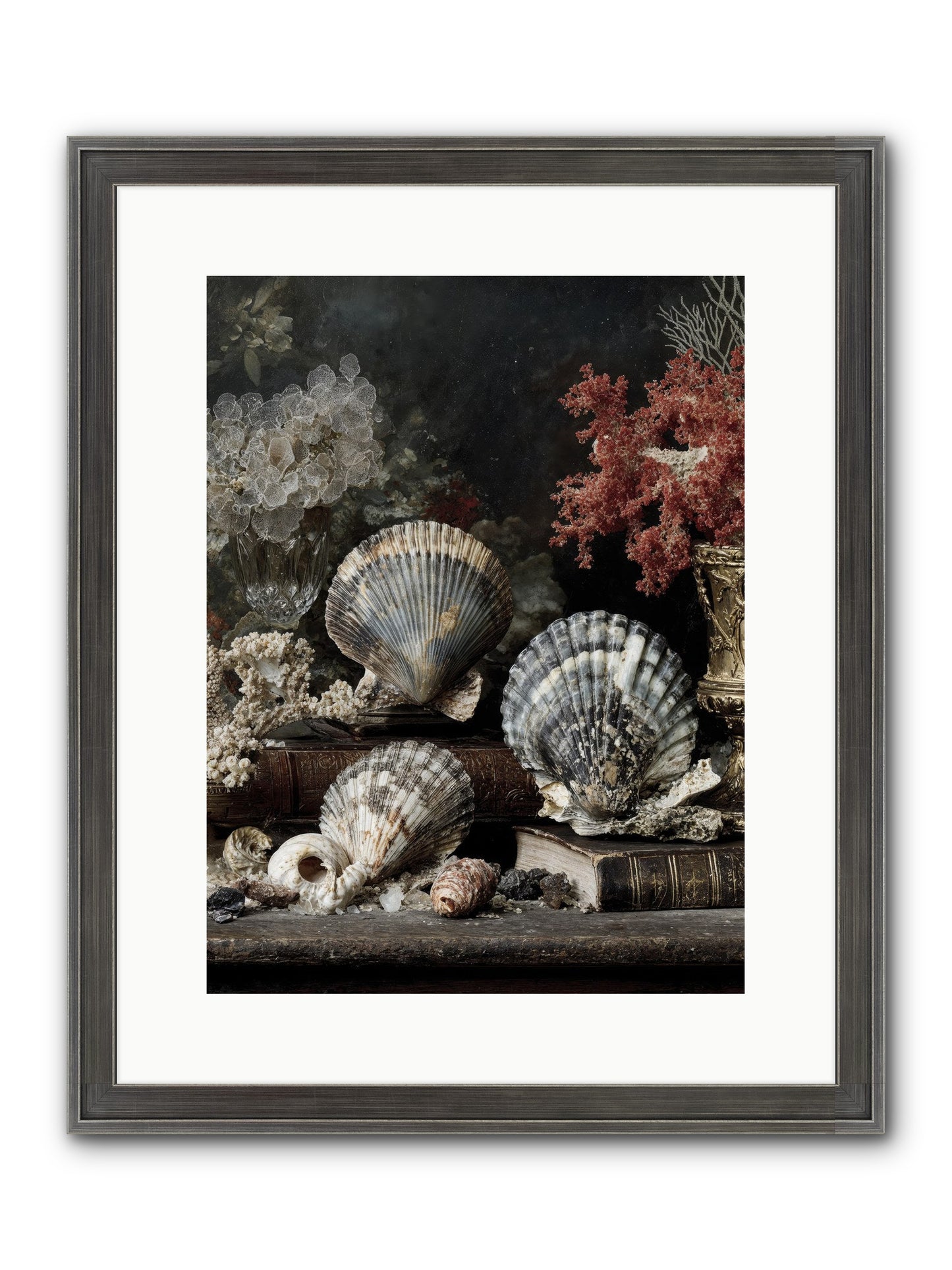 Reef's Royal Court Framed Print - Slimwoods Black/Silver 12x16