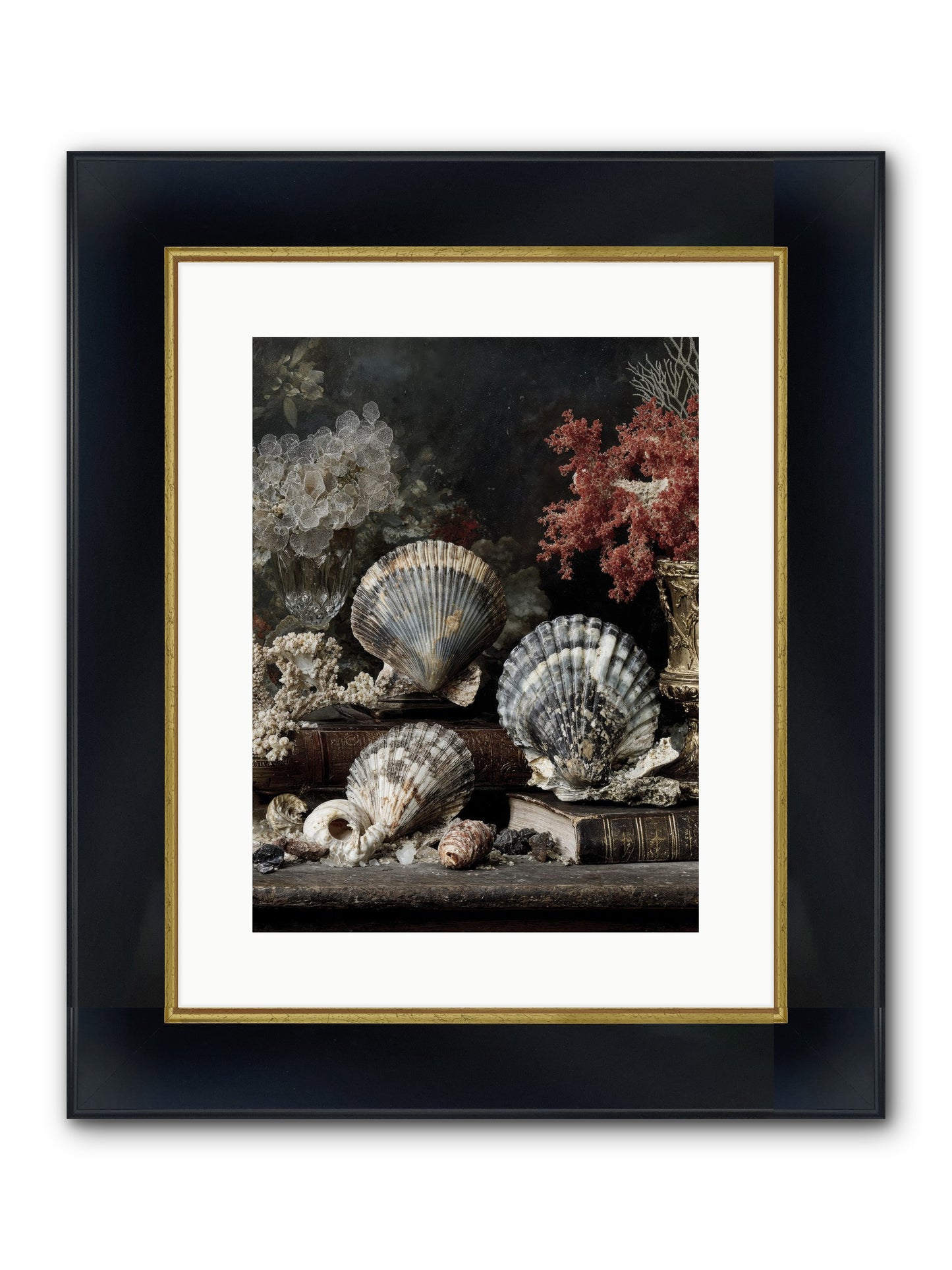 Reef's Royal Court Framed Print - Wide Black w/Gold 12x16