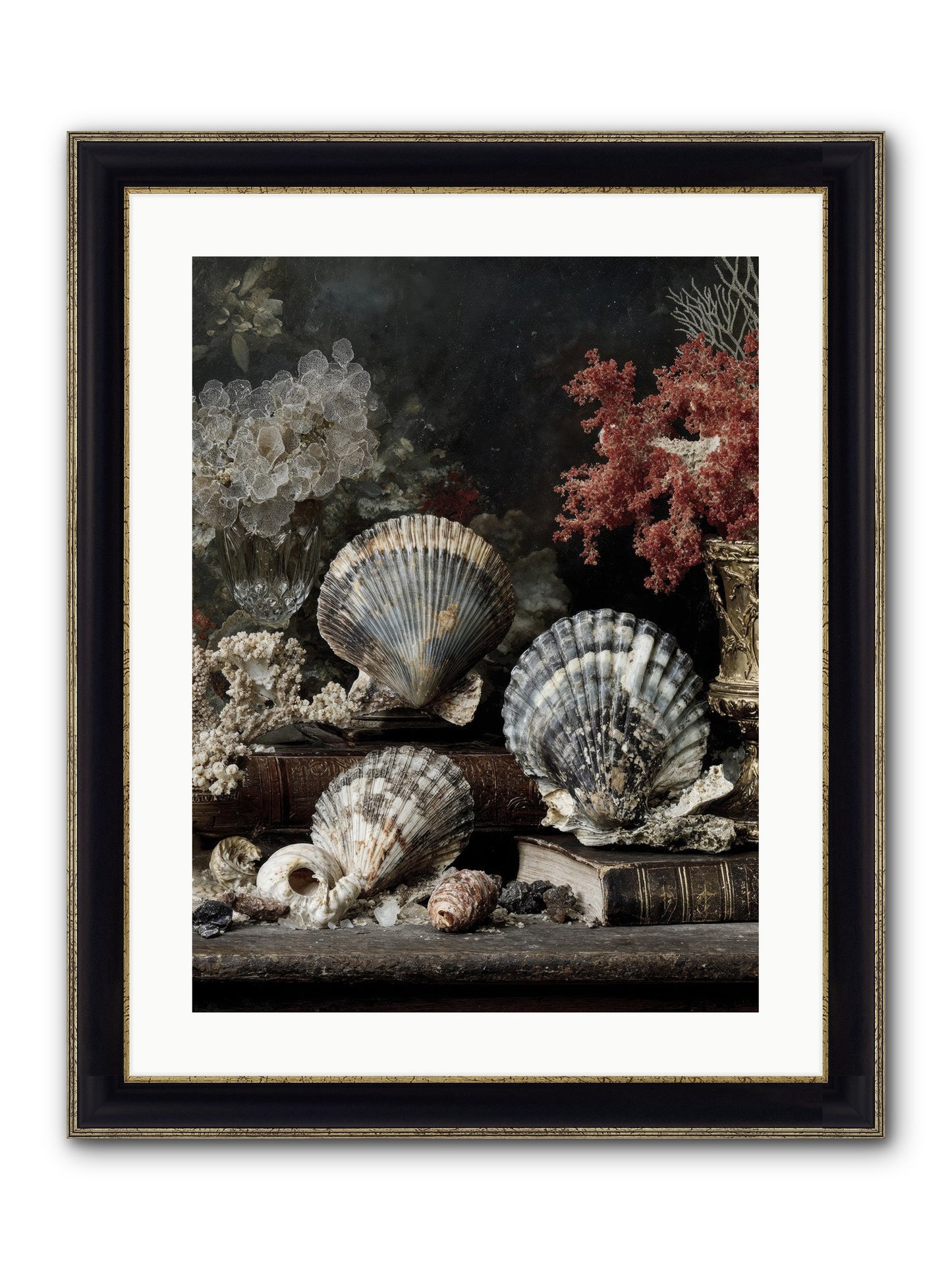 Reef's Royal Court Framed Print - Black & Gold 18x24