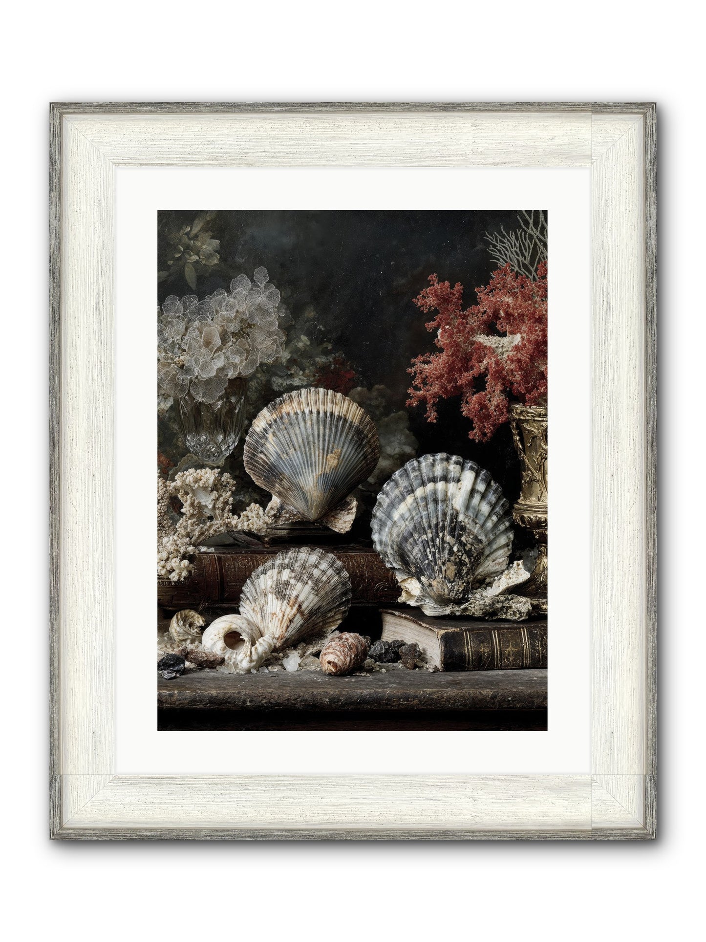 Reef's Royal Court Framed Print - Driftwood White 18x24