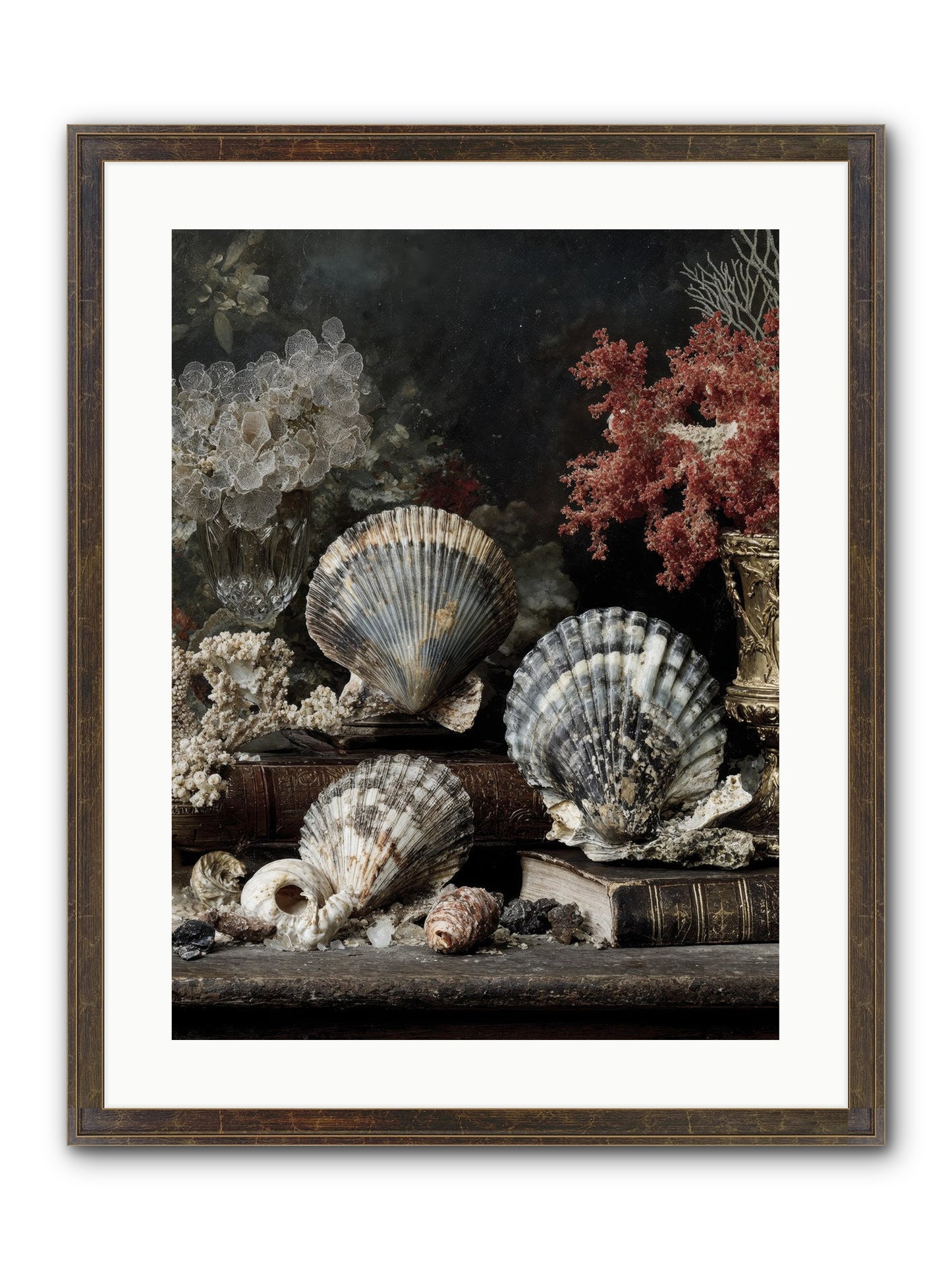 Reef's Royal Court Framed Print - Slimwoods Black/Gold 18x24