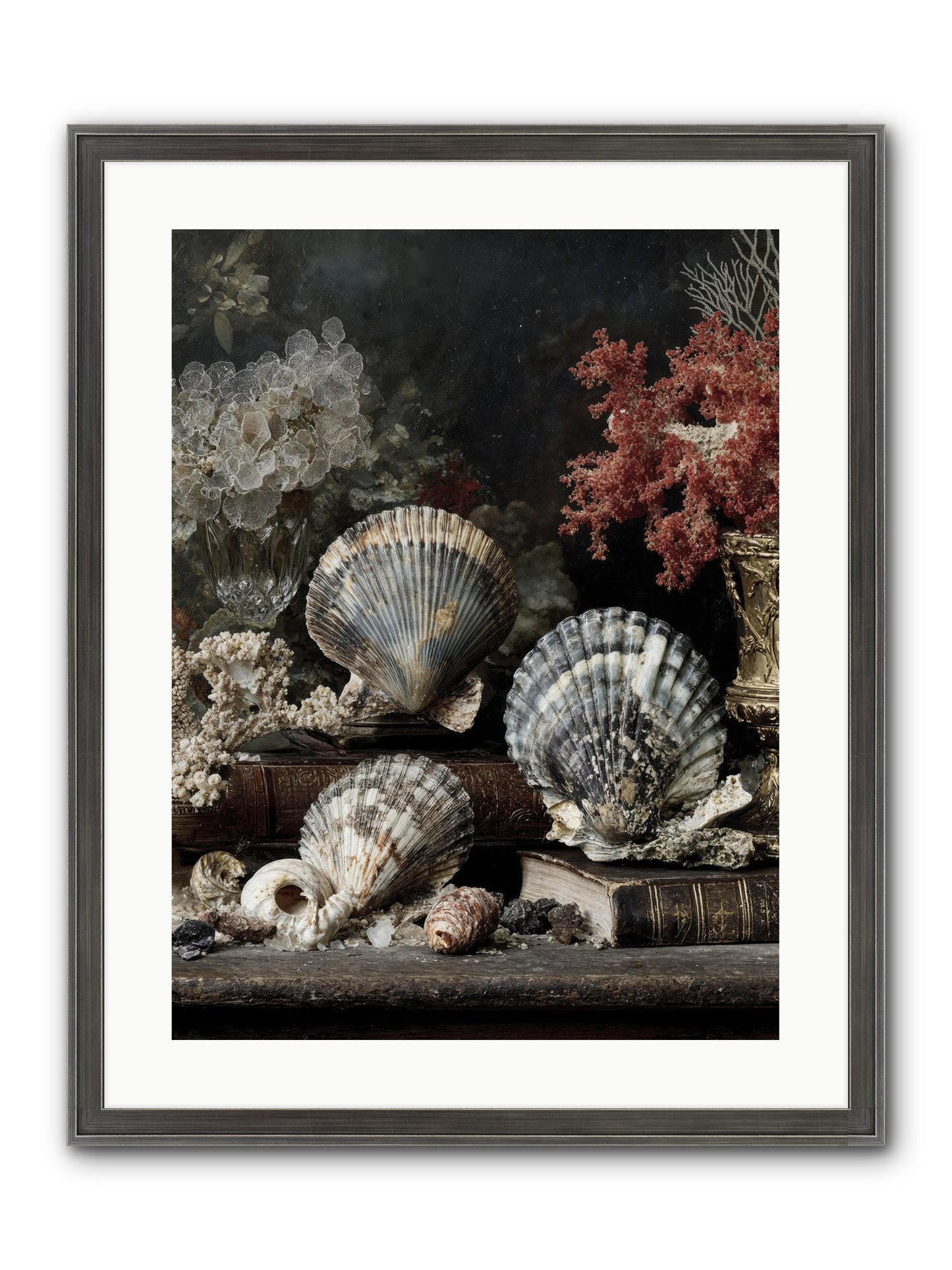 Reef's Royal Court Framed Print - Slimwoods Black/Silver 18x24