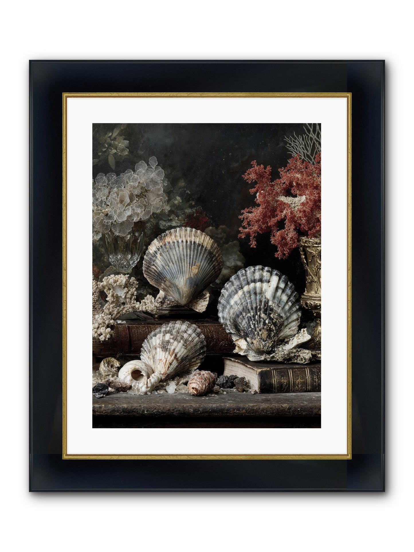 Reef's Royal Court Framed Print - Wide Black w/Gold 18x24