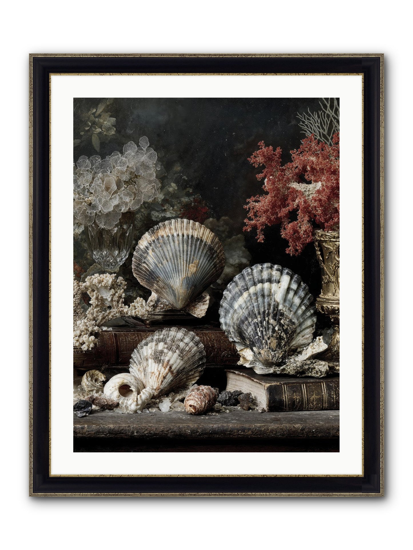 Reef's Royal Court Framed Print - Black & Gold 24x32