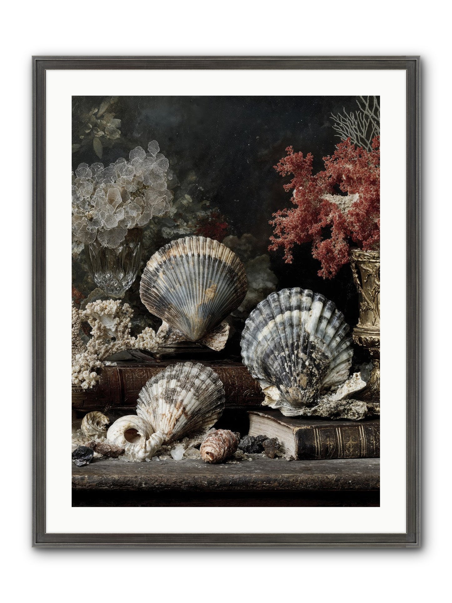 Reef's Royal Court Framed Print - Slimwoods Black/Silver 24x32