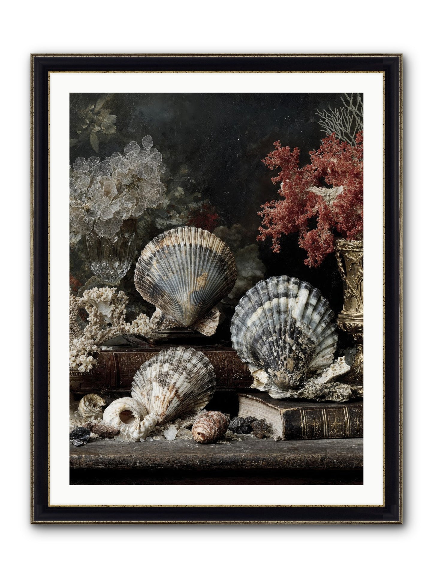 Reef's Royal Court Framed Print - Black & Gold 30x40