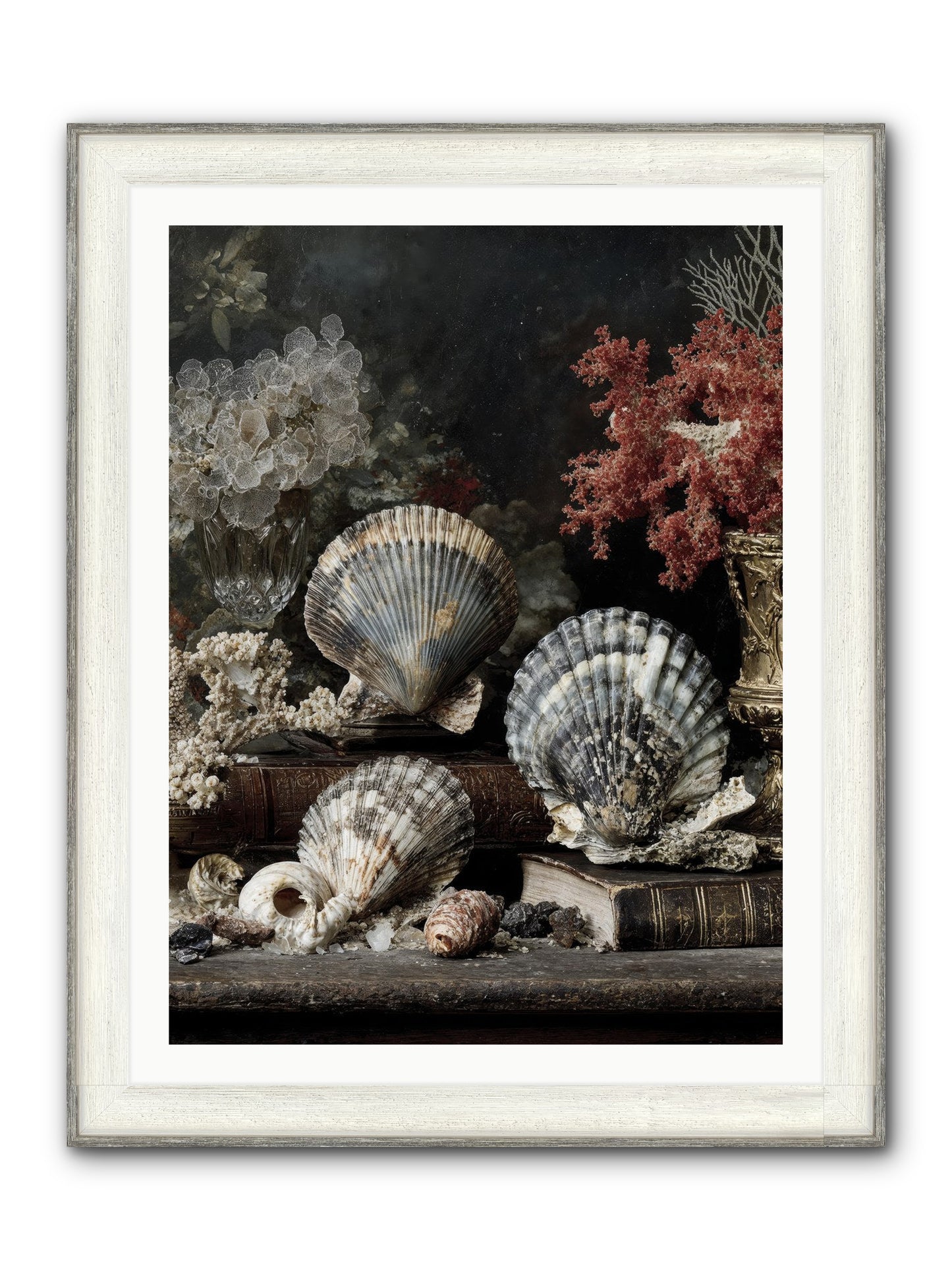 Reef's Royal Court Framed Print - Driftwood White 30x40