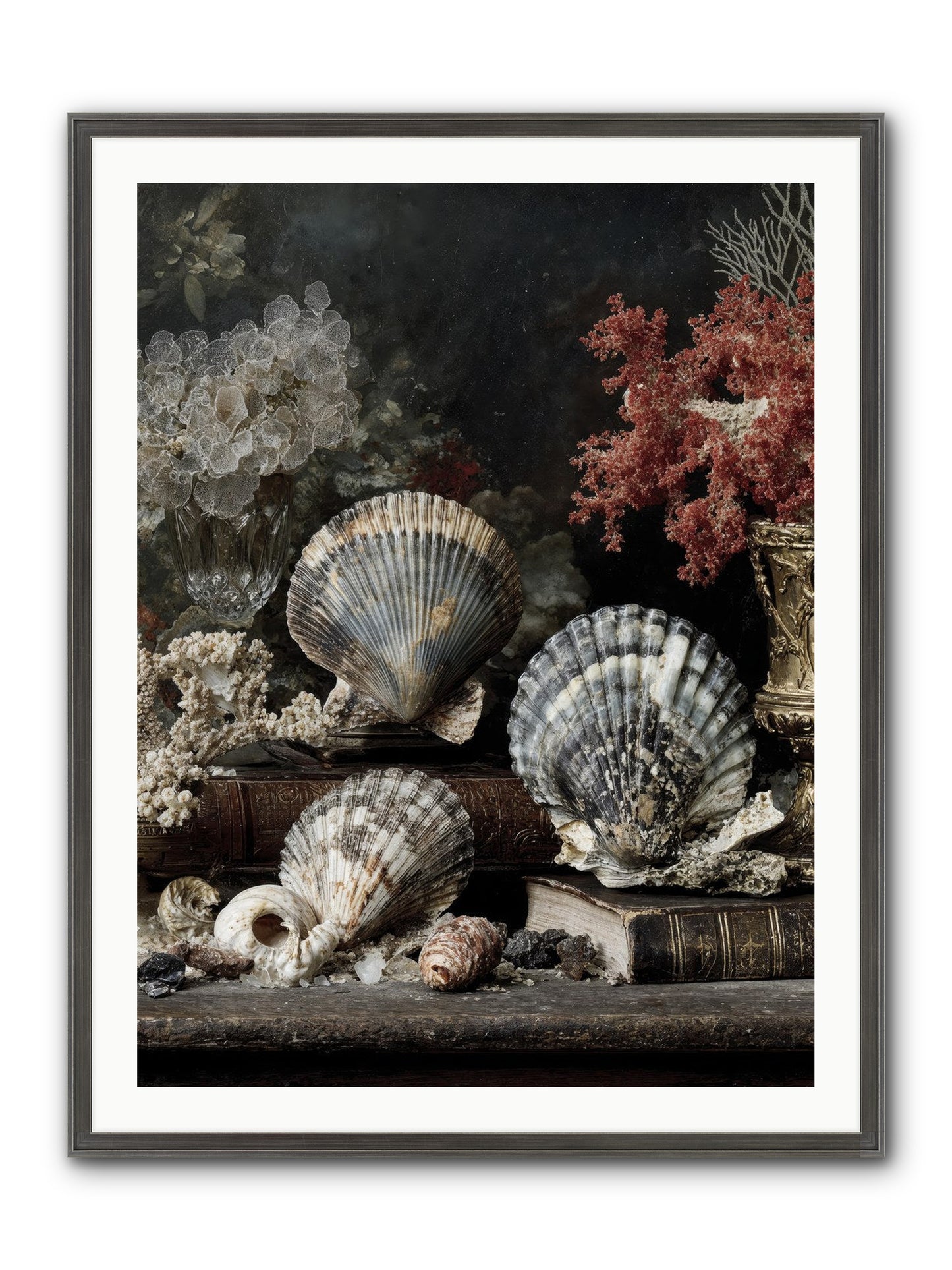 Reef's Royal Court Framed Print - Slimwoods Black/Silver 30x40