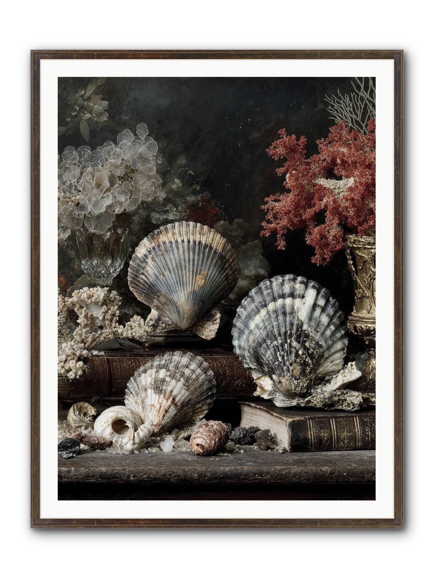 Reef's Royal Court Framed Print - Slimwoods Black/Gold 36x48
