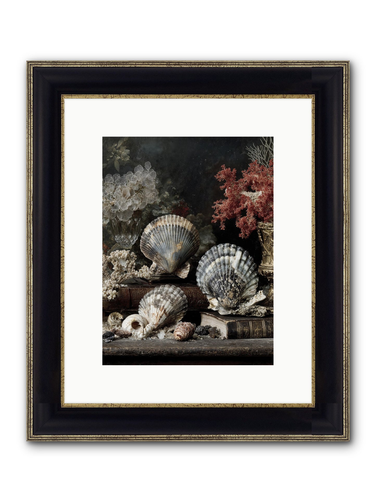 Reef's Royal Court Framed Print - Black & Gold 9x12