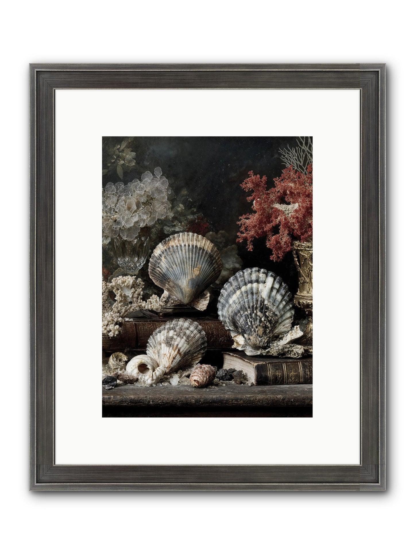Reef's Royal Court Framed Print - Slimwoods Black/Silver 9x12