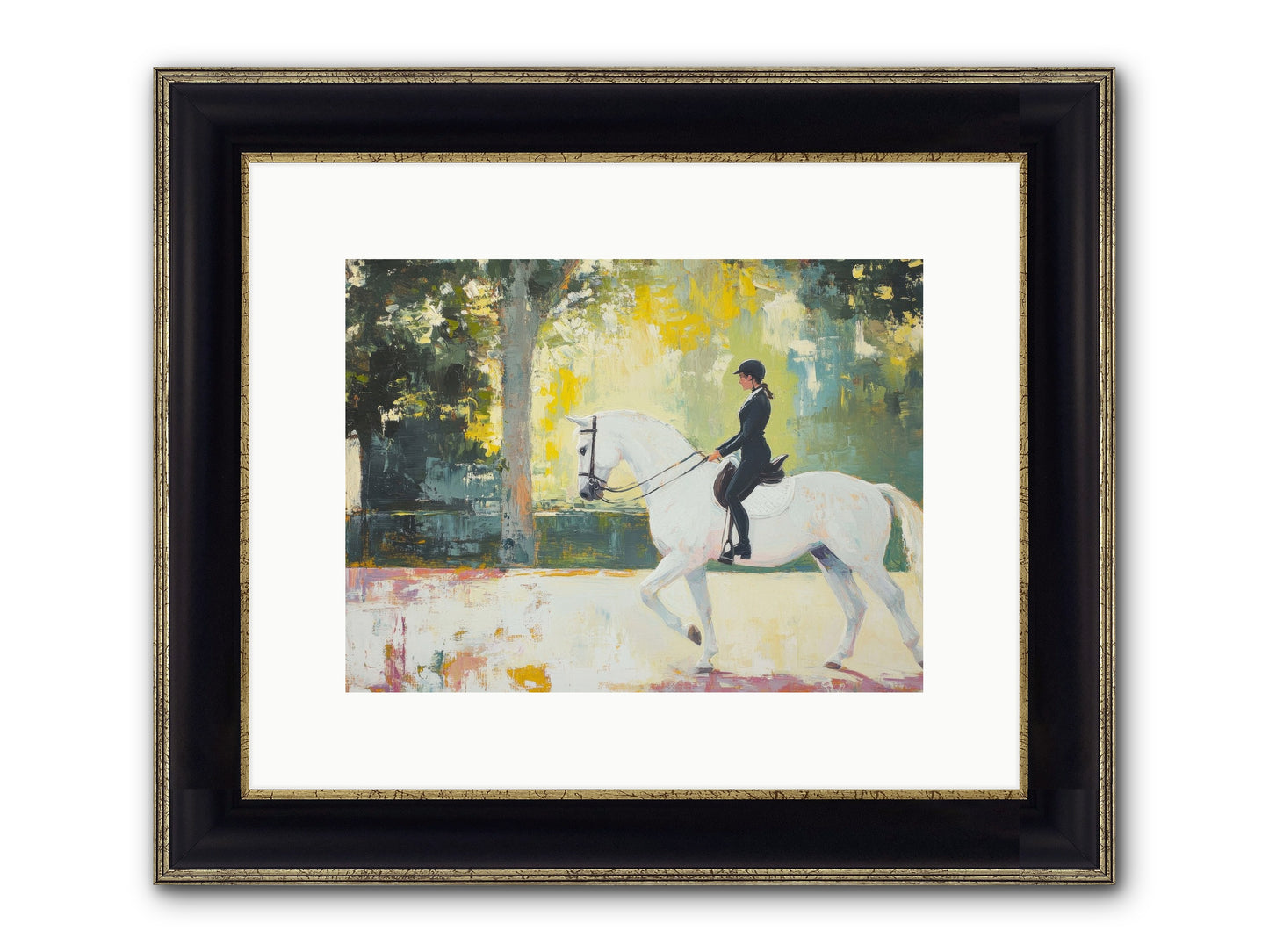 Refined Balance Framed Print - Black & Gold 12x9