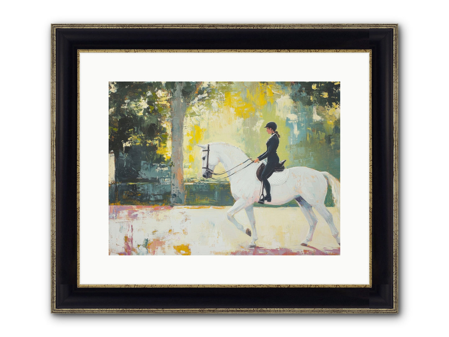 Refined Balance Framed Print - Black & Gold 16x12