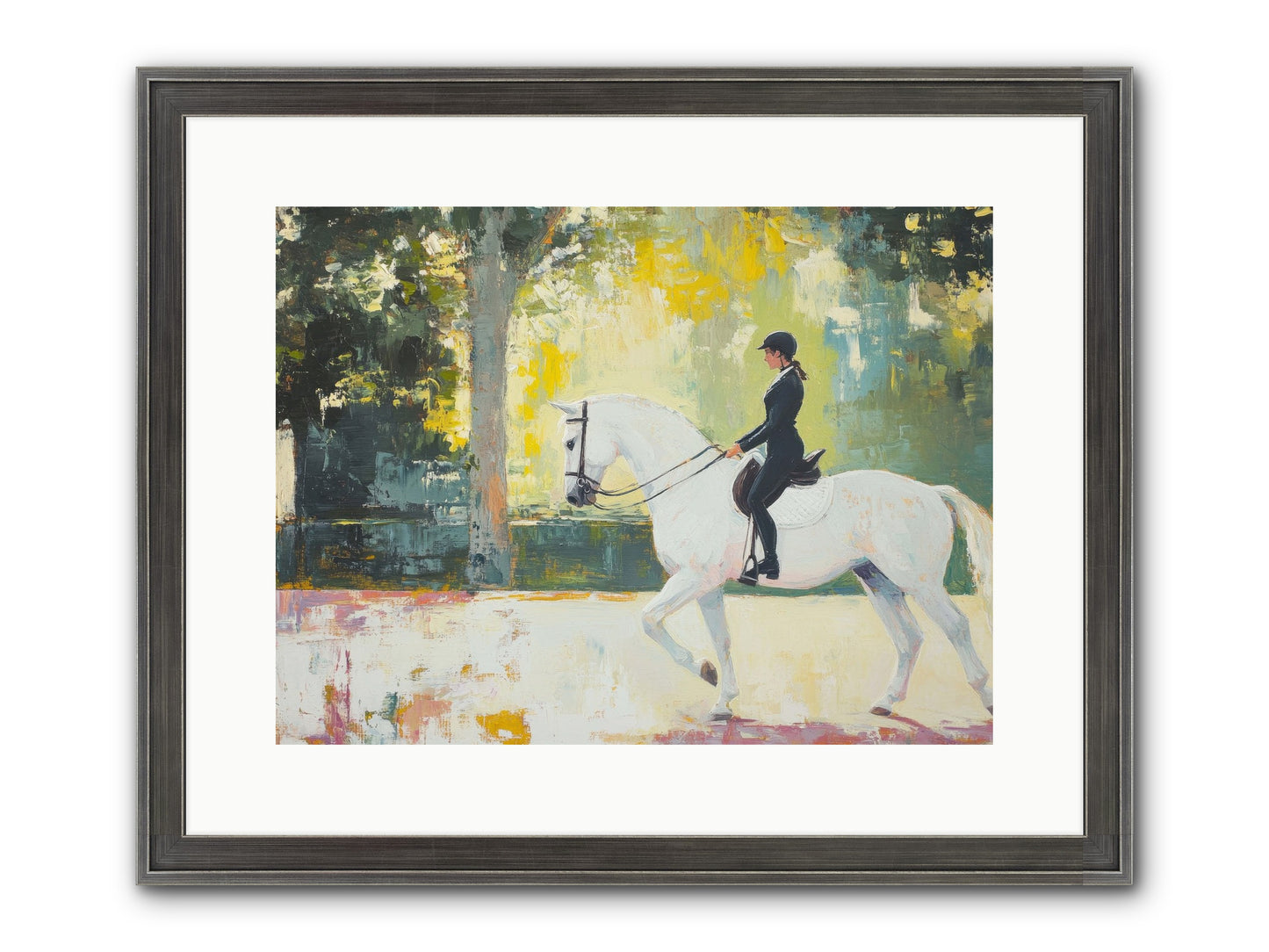 Refined Balance Framed Print - Slimwoods Black/Silver 16x12