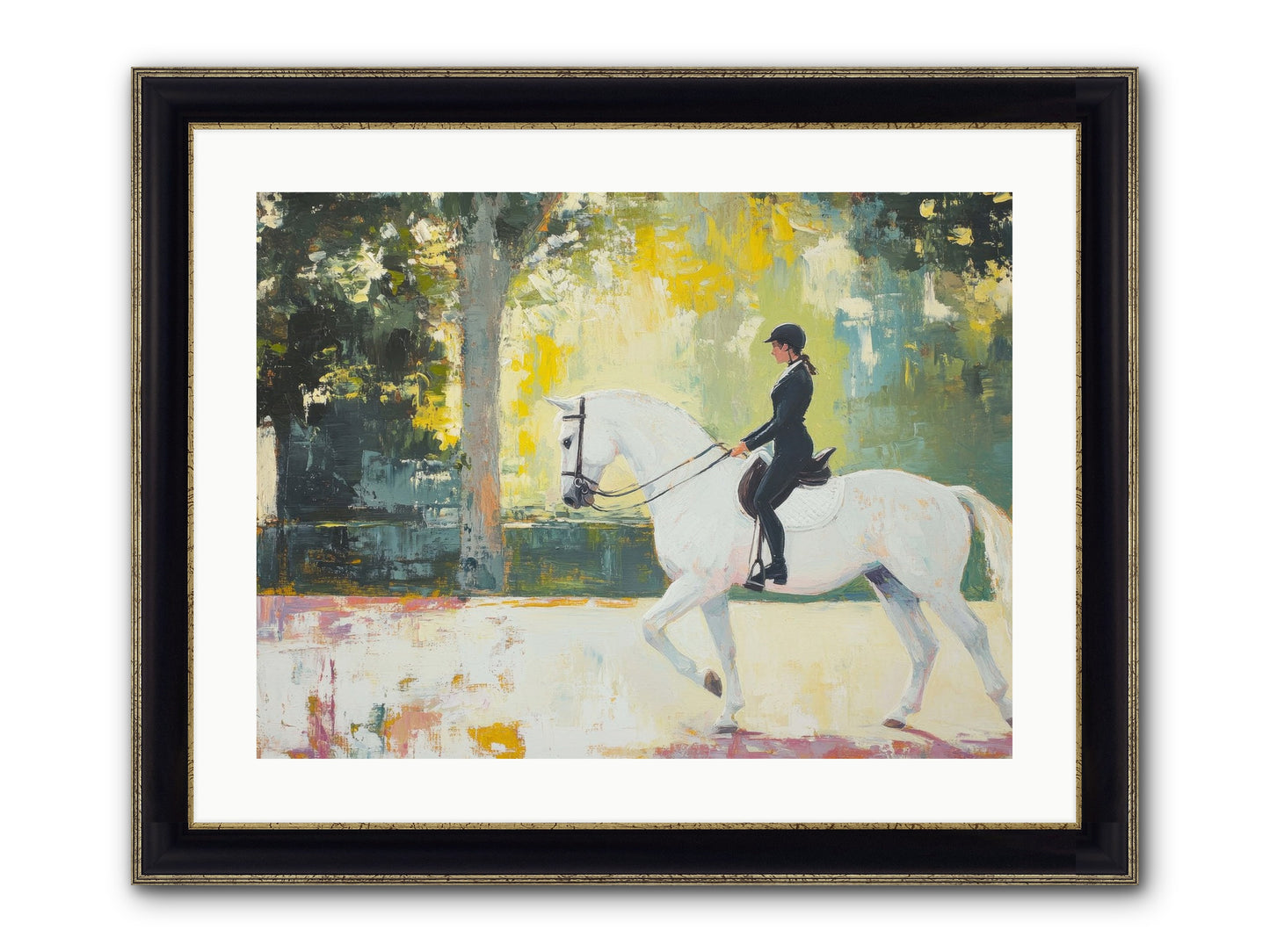 Refined Balance Framed Print - Black & Gold 24x18