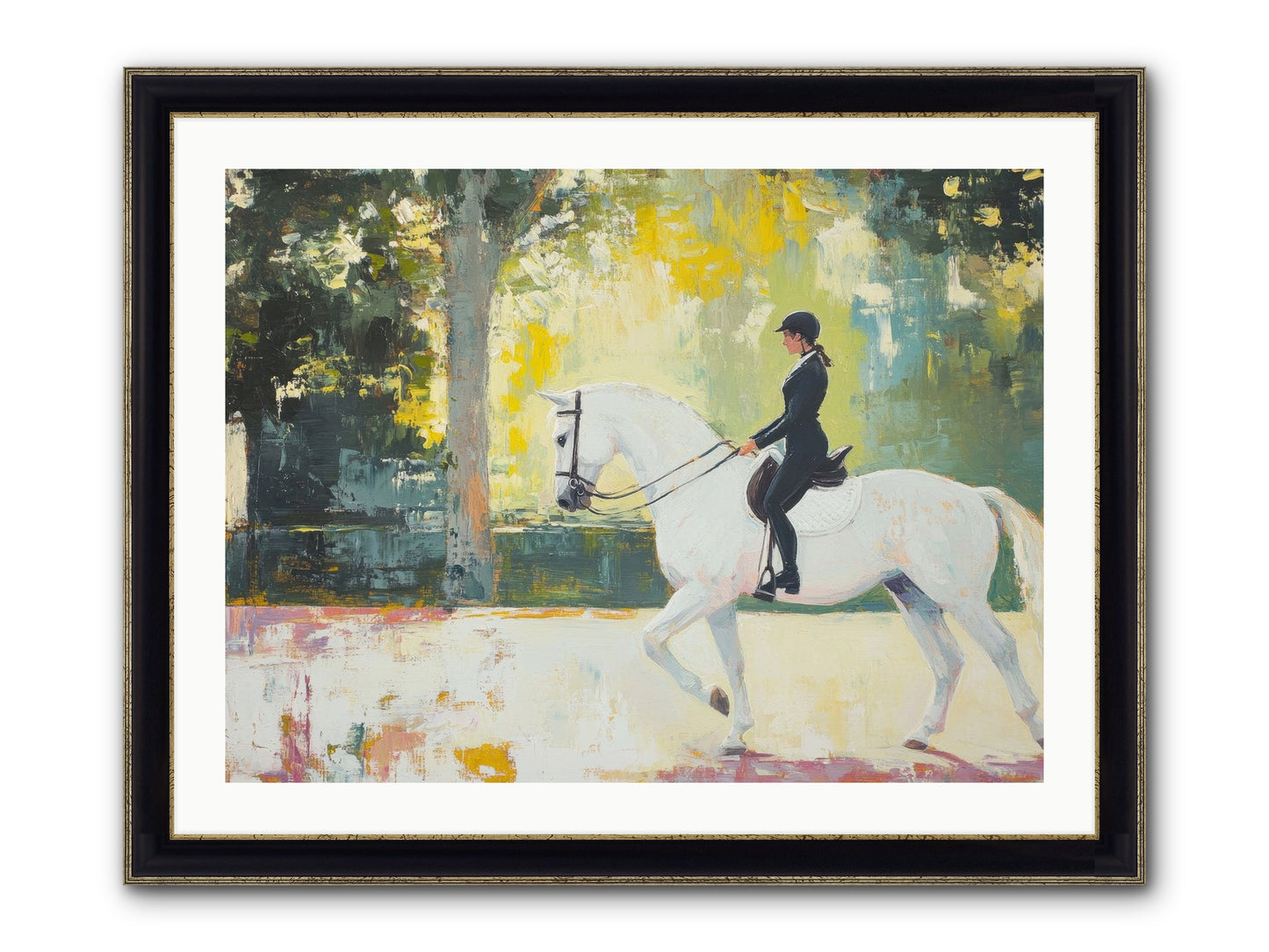 Refined Balance Framed Print - Black & Gold 32x24