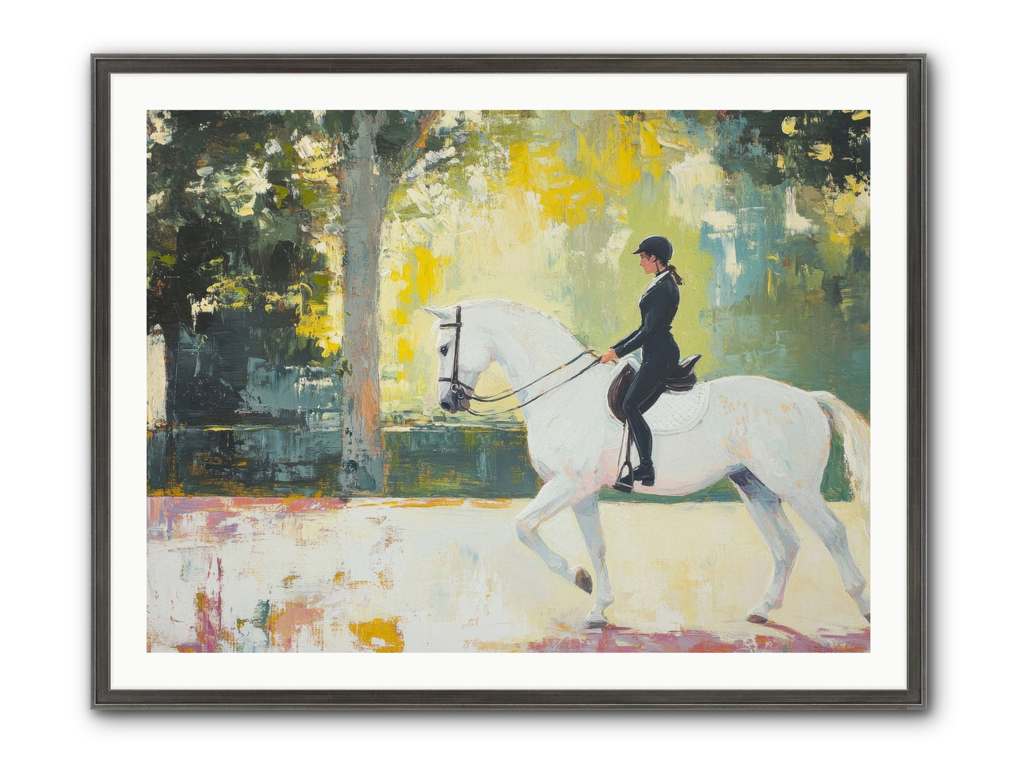 Refined Balance Framed Print - Slimwoods Black/Silver 40x30