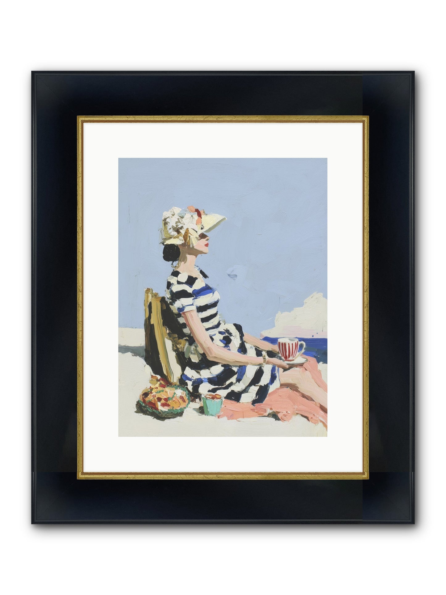 Refined Escape Framed Print - Wide Black w/Gold 12x16