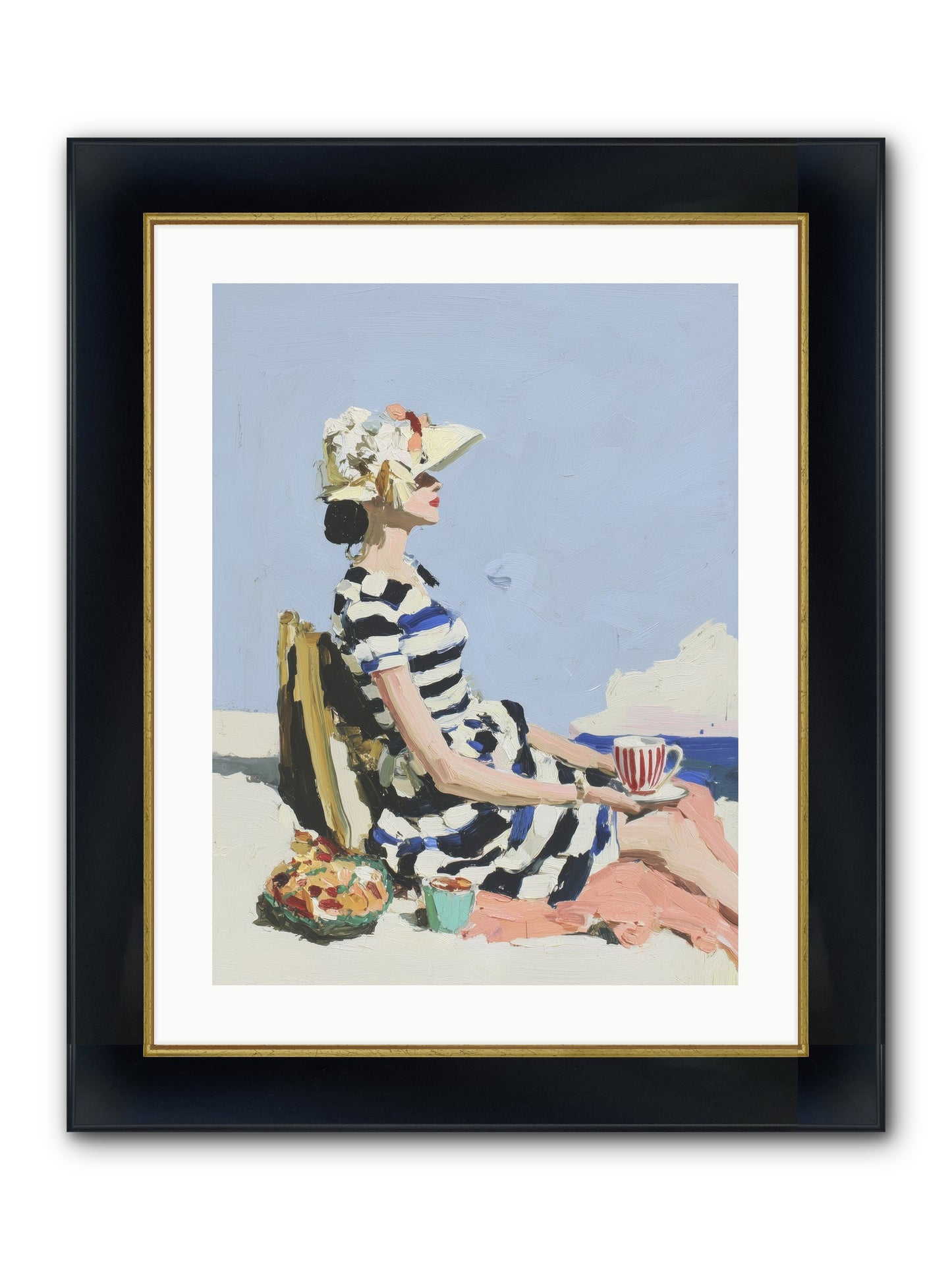 Refined Escape Framed Print - Wide Black w/Gold 18x24