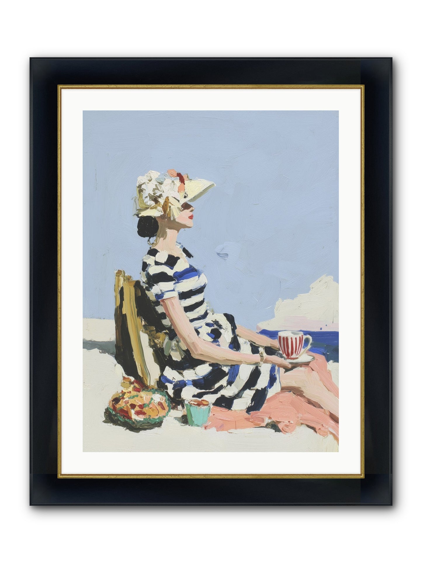 Refined Escape Framed Print - Wide Black w/Gold 24x32