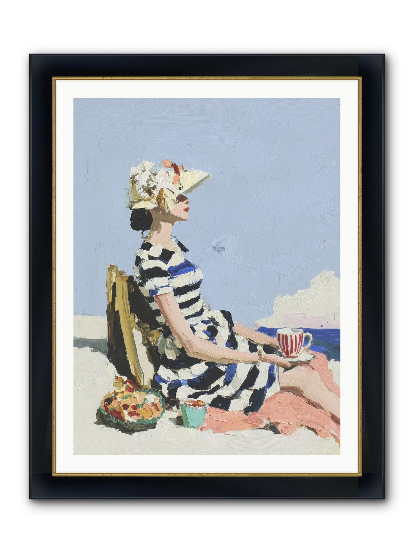 Refined Escape Framed Print - Wide Black w/Gold 30x40