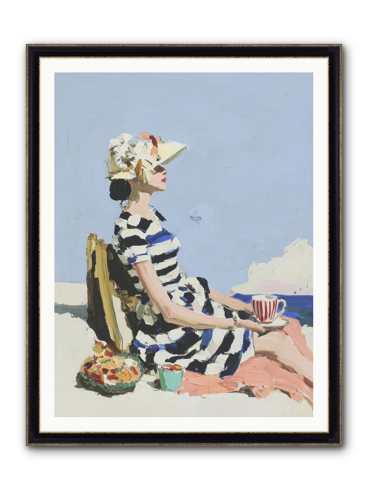 Refined Escape Framed Print - Black & Gold 36x48