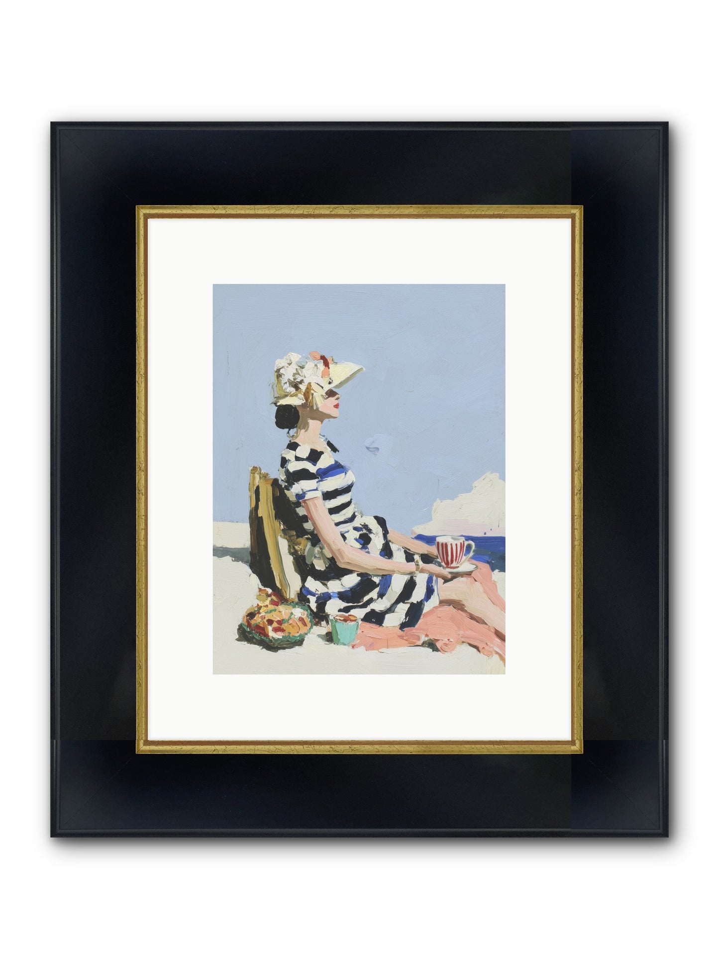 Refined Escape Framed Print - Wide Black w/Gold 9x12