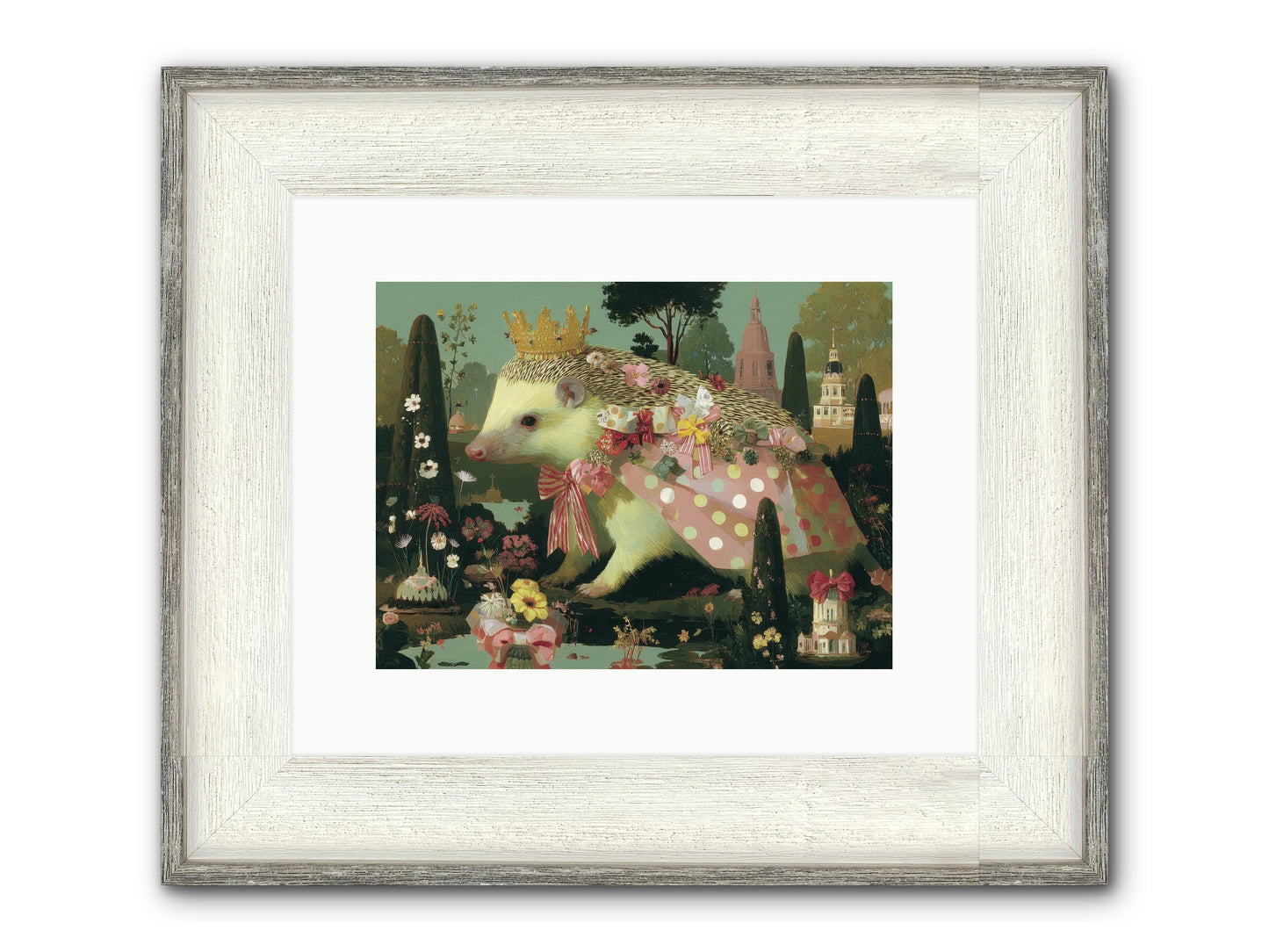 Refined Pageantry Framed Print - Driftwood White 12x9