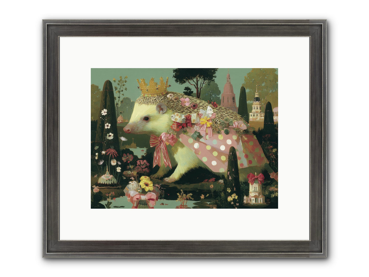 Refined Pageantry Framed Print - Slimwoods Black/Silver 12x9