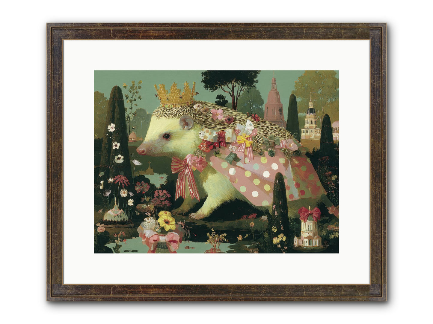 Refined Pageantry Framed Print - Slimwoods Black/Gold 16x12