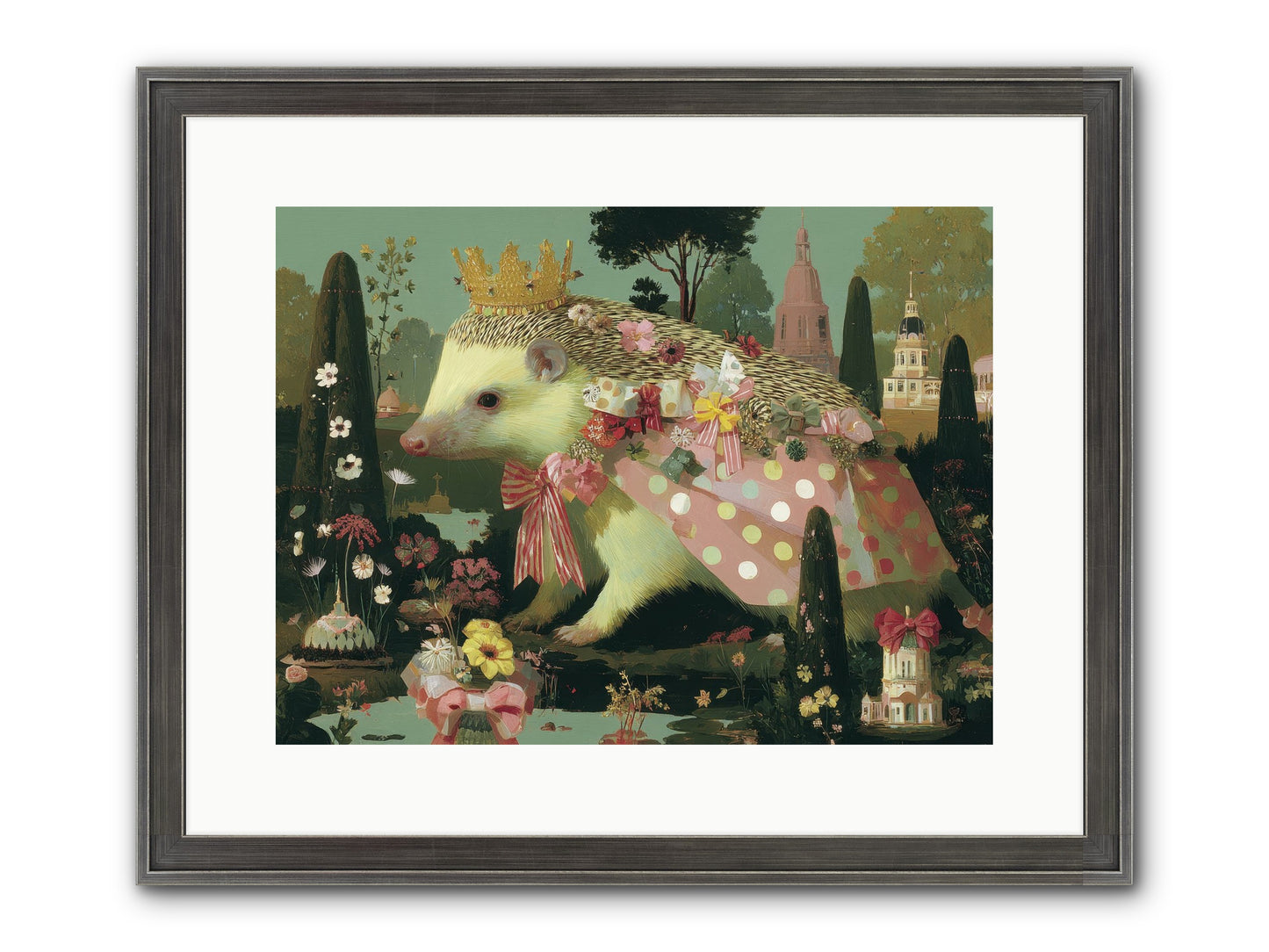 Refined Pageantry Framed Print - Slimwoods Black/Silver 16x12
