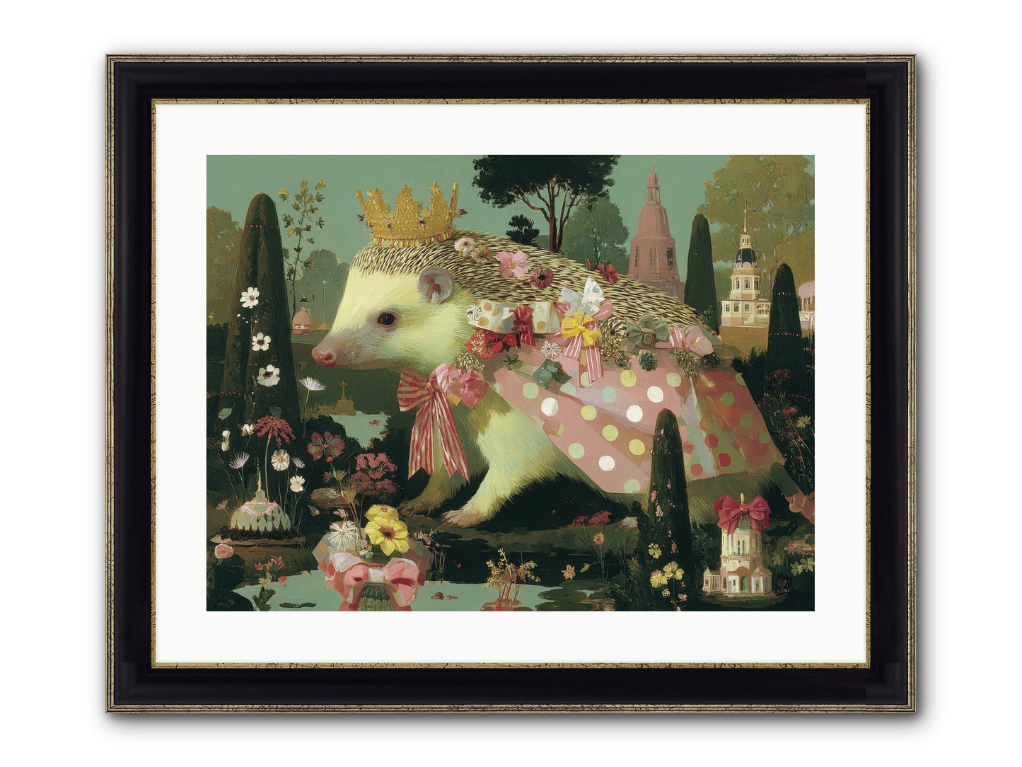 Refined Pageantry Framed Print - Black & Gold 24x18