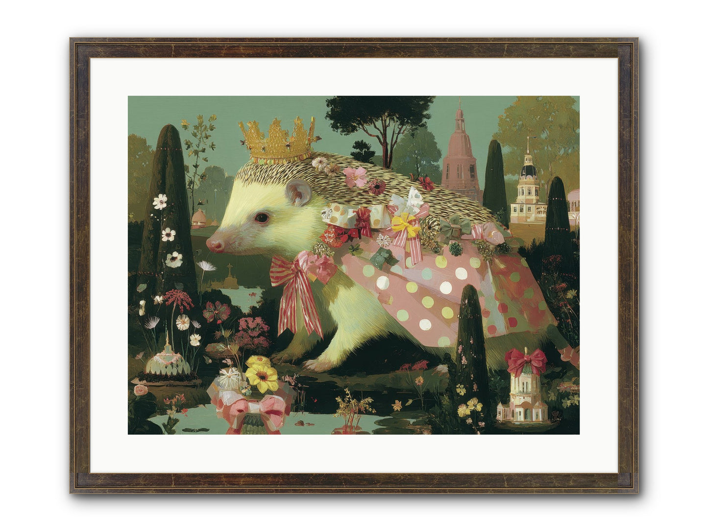 Refined Pageantry Framed Print - Slimwoods Black/Gold 24x18