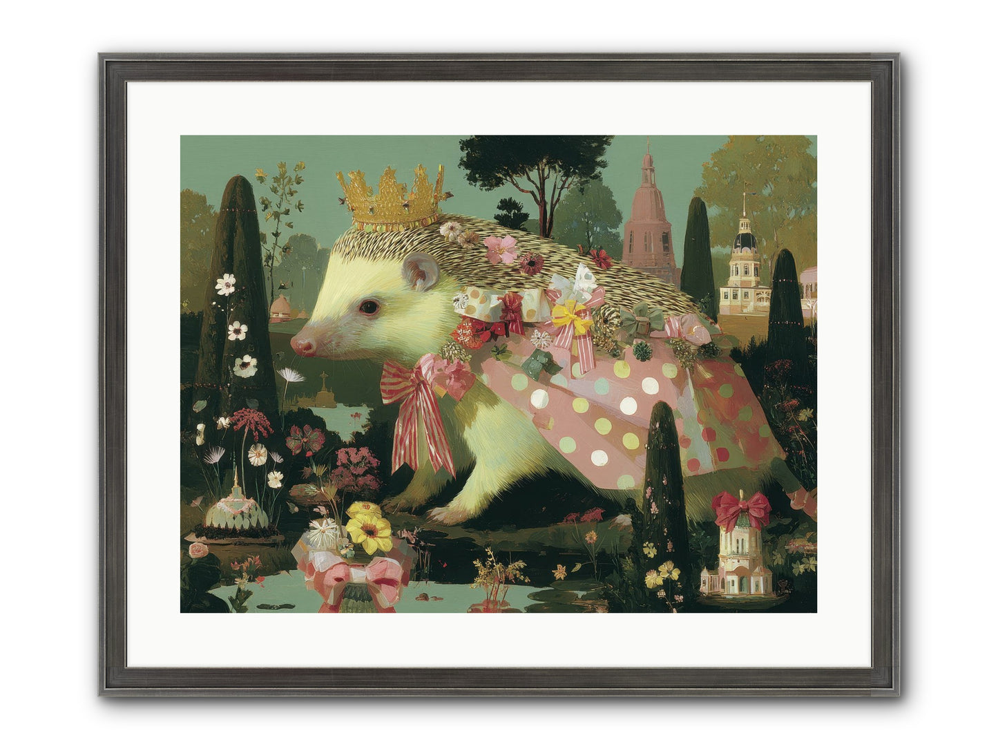 Refined Pageantry Framed Print - Slimwoods Black/Silver 24x18