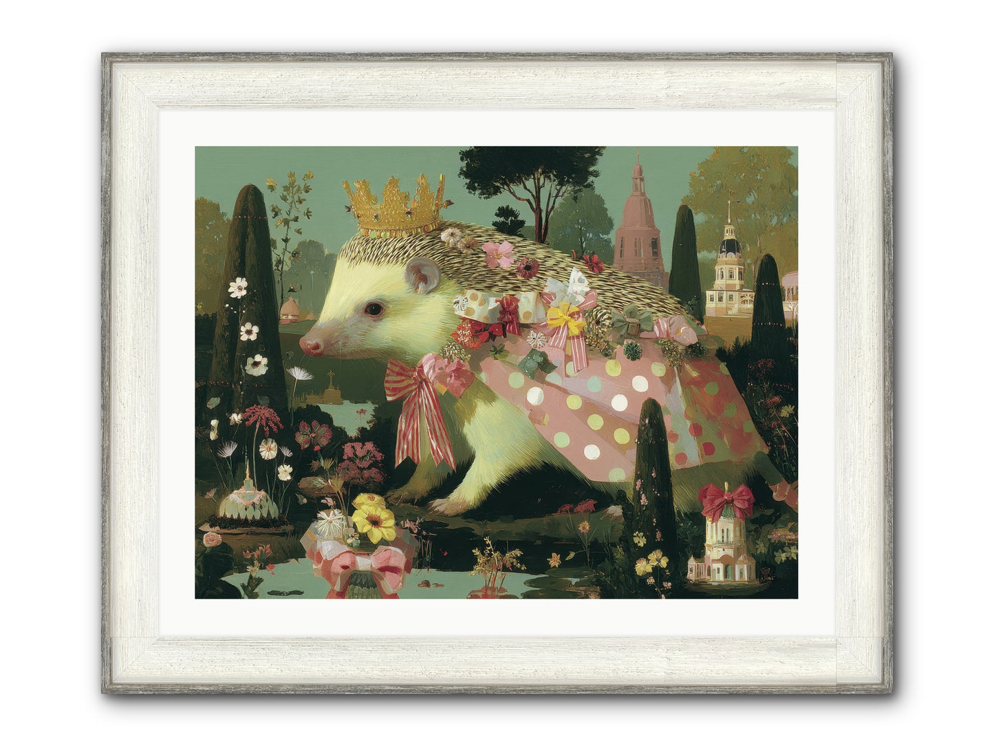 Refined Pageantry Framed Print - Driftwood White 32x24